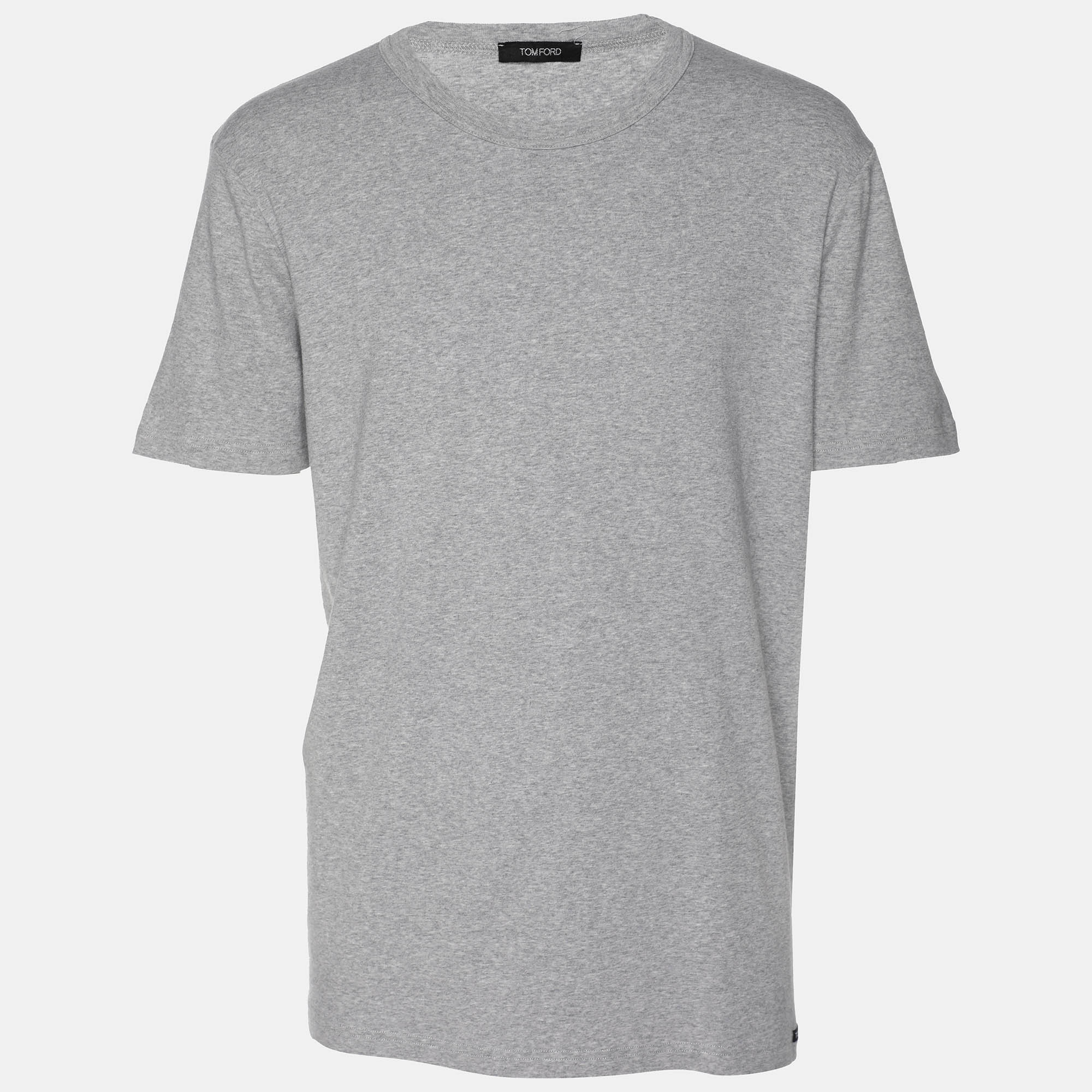

Tom Ford Grey Jersey Crew Neck T-Shirt