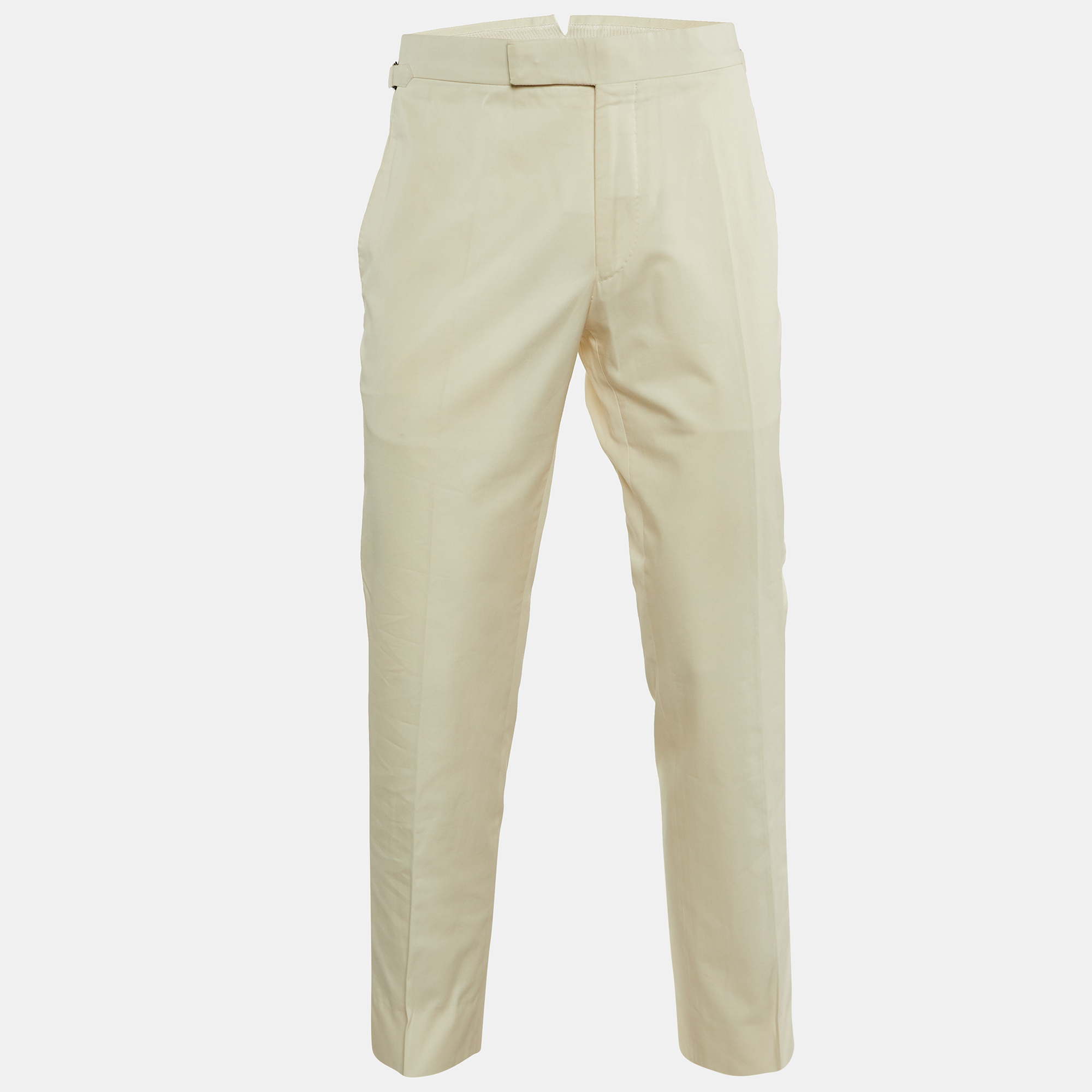 

Tom Ford Ivory Cotton Chino Pants M, White