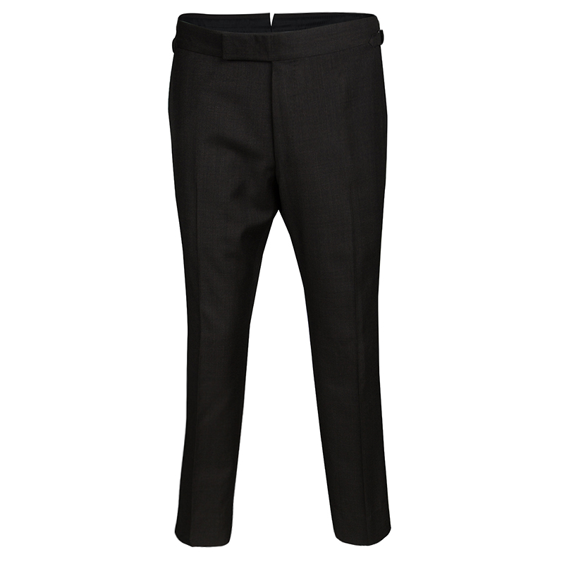 Tom Ford Brown Wool Regular Fit Trousers L