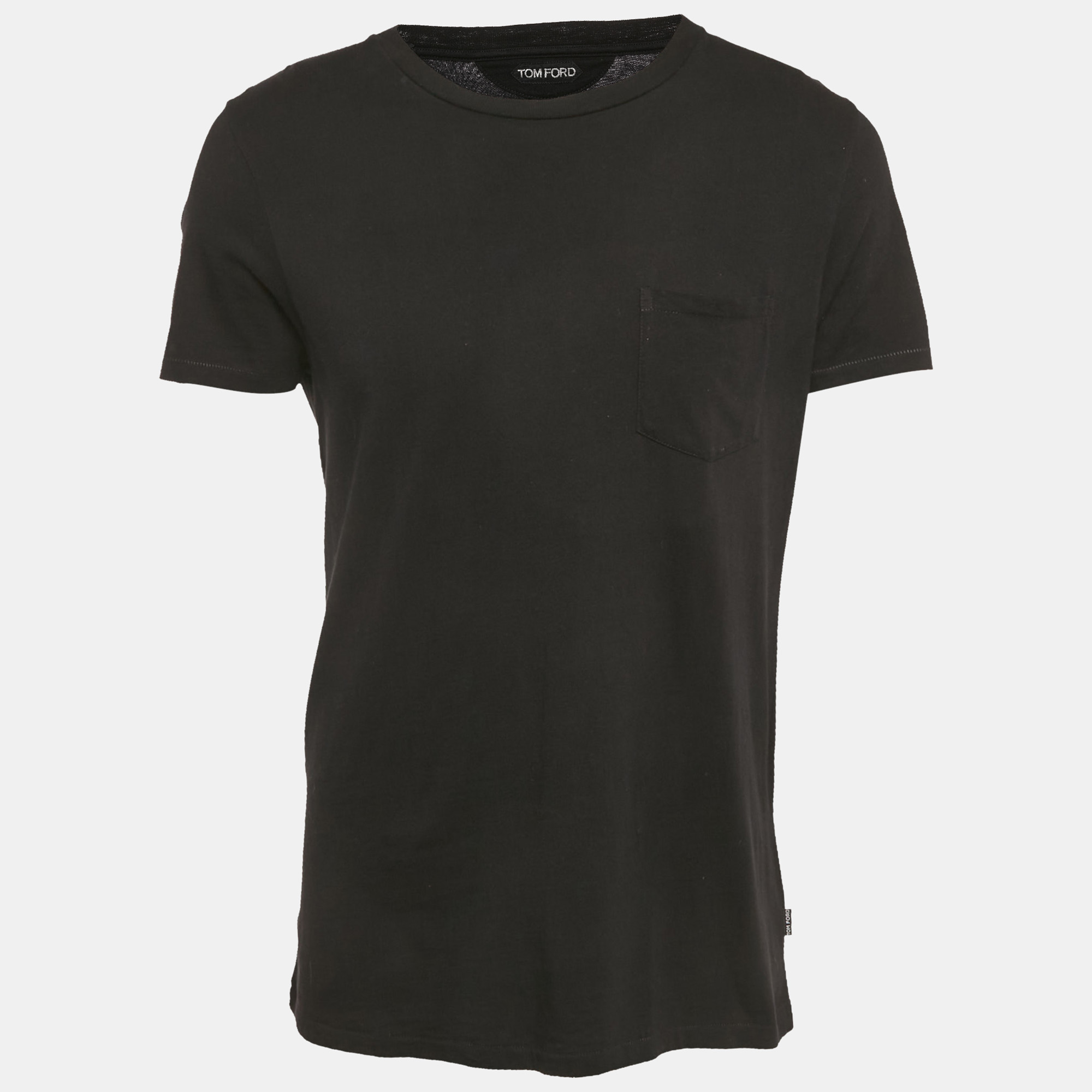 

Tom Ford Black Cotton Knit Crew Neck T-Shirt XXL