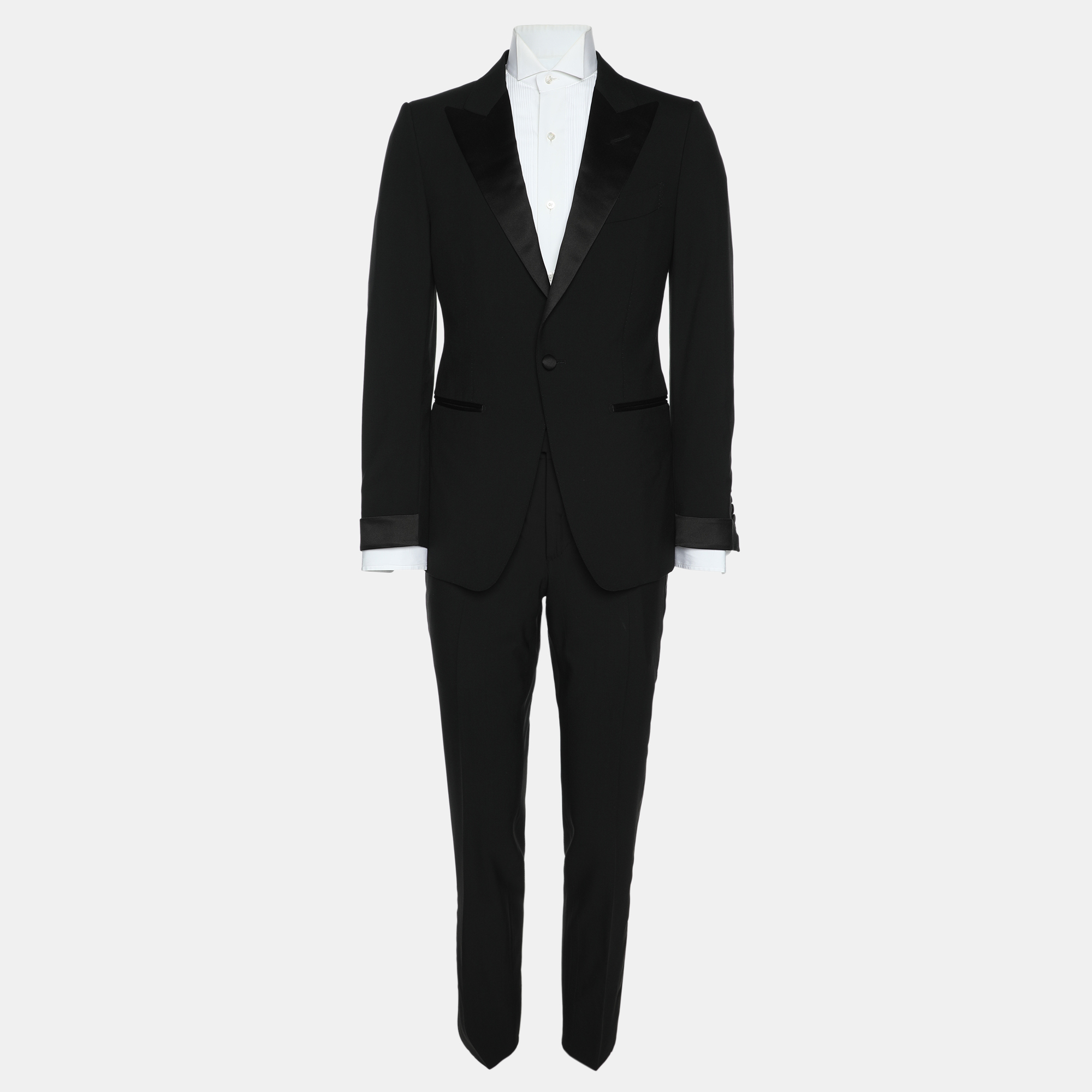 

Tom Ford Black Wool Tailored Pants Suit XS