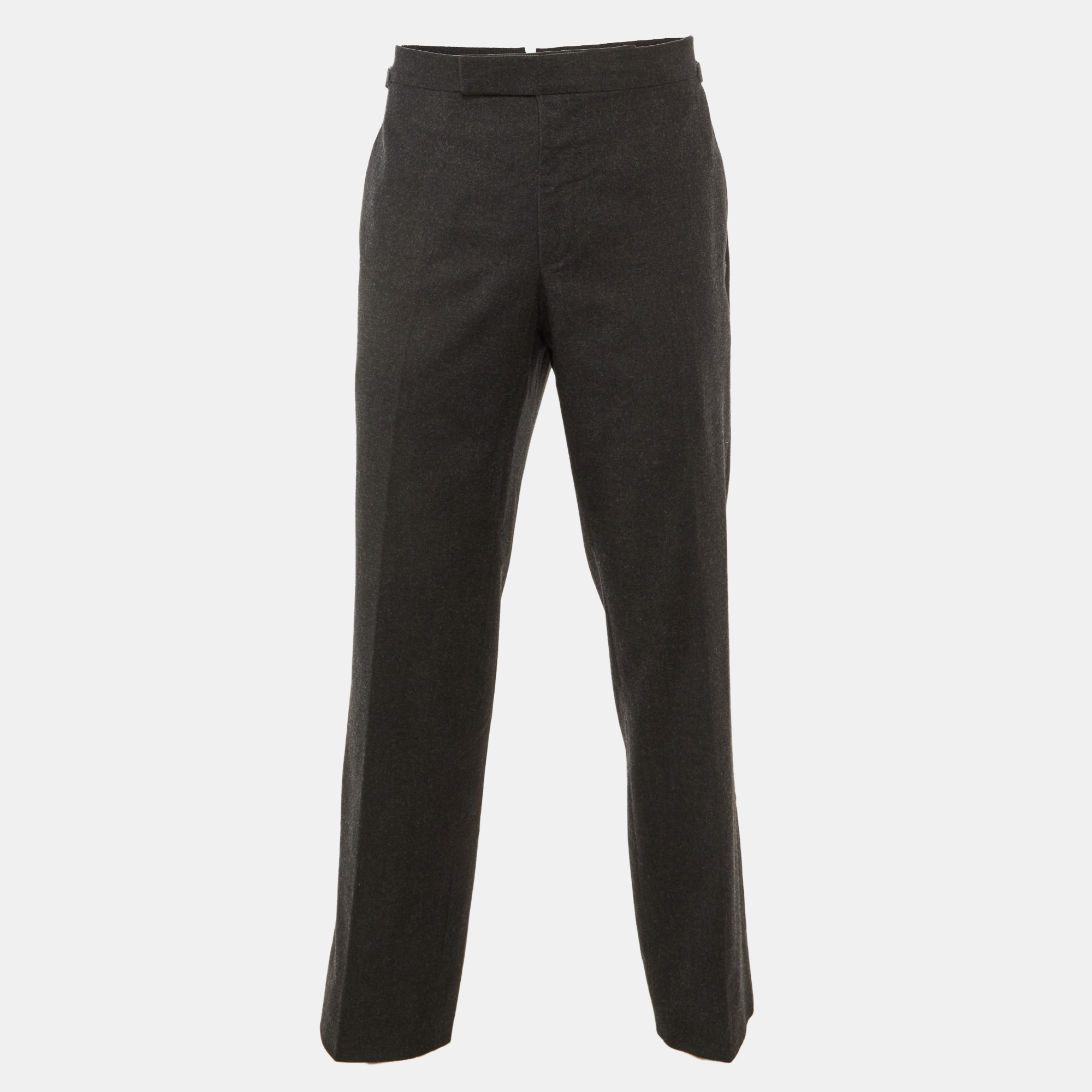 

Tom Ford Black Wool Buckle Detail Trousers XXL