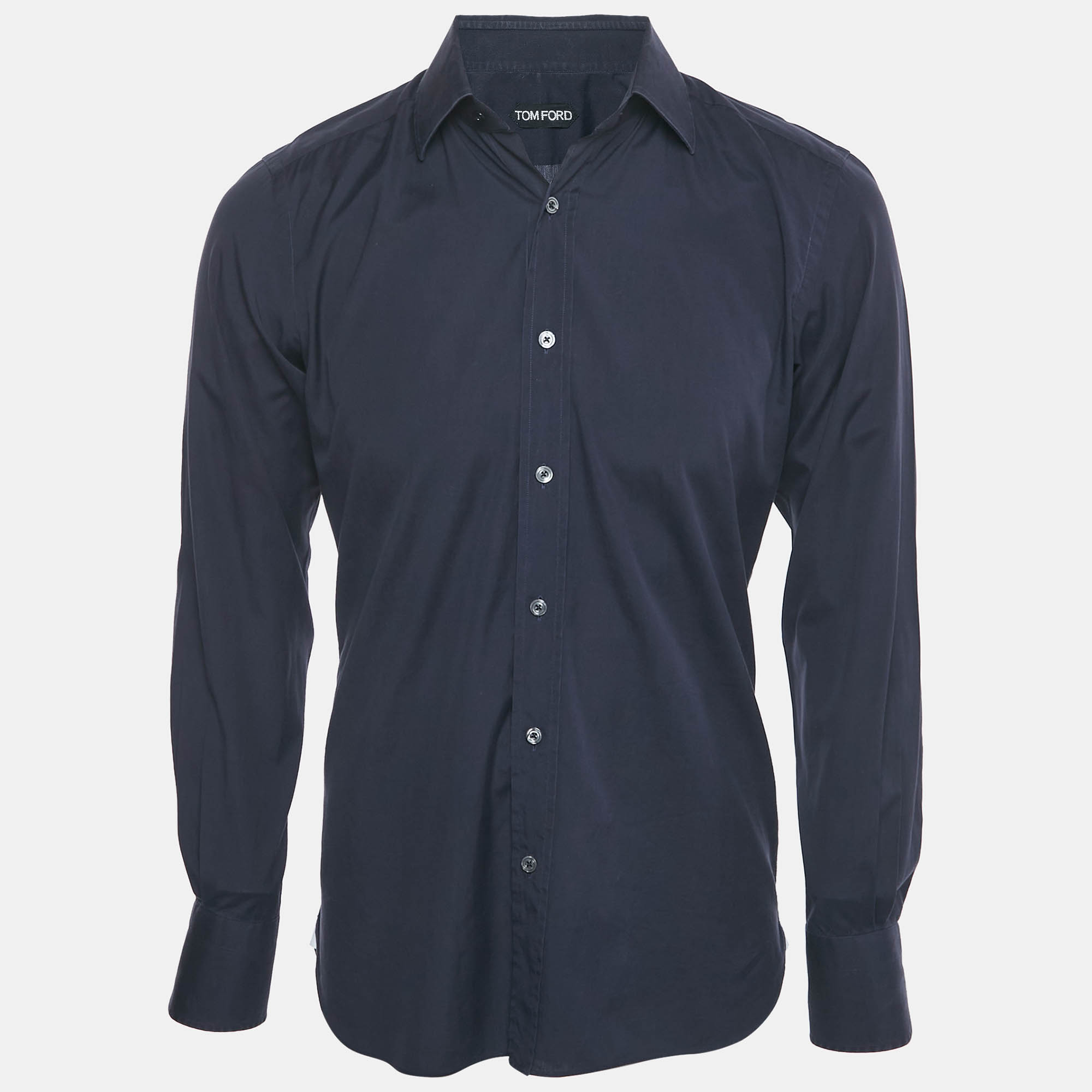 

Tom Ford Navy Blue Cotton Shirt M