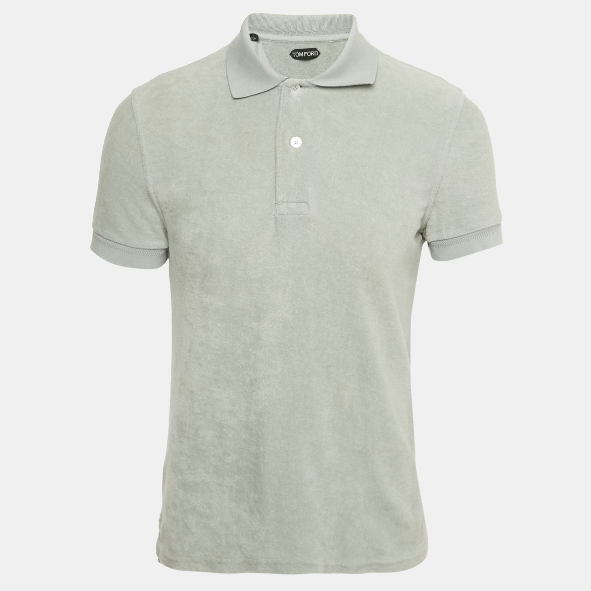 

Tom Ford Light Blue Terry Cotton Polo T-Shirt S