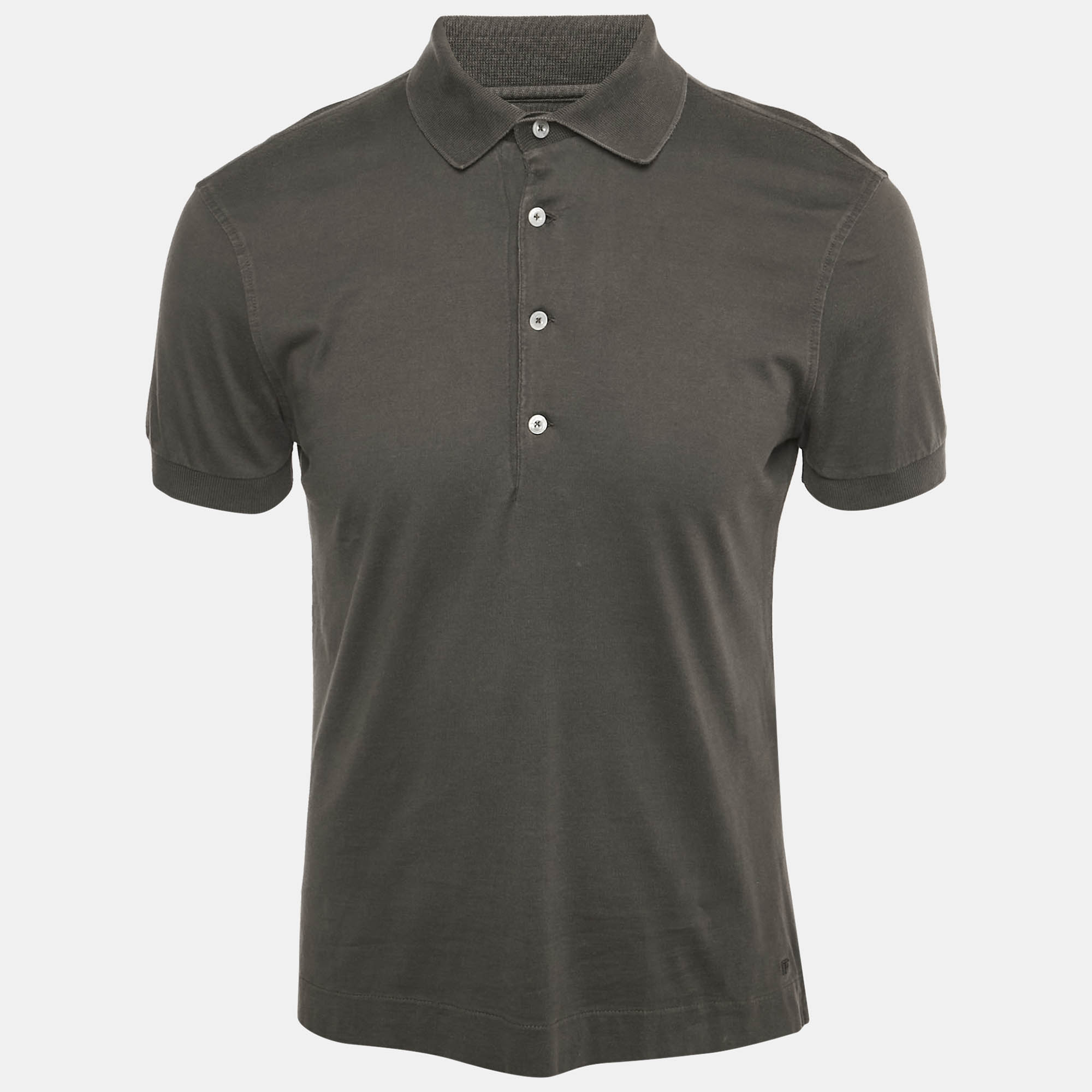 

Tom Ford Grey Jersey Polo T-Shirt M