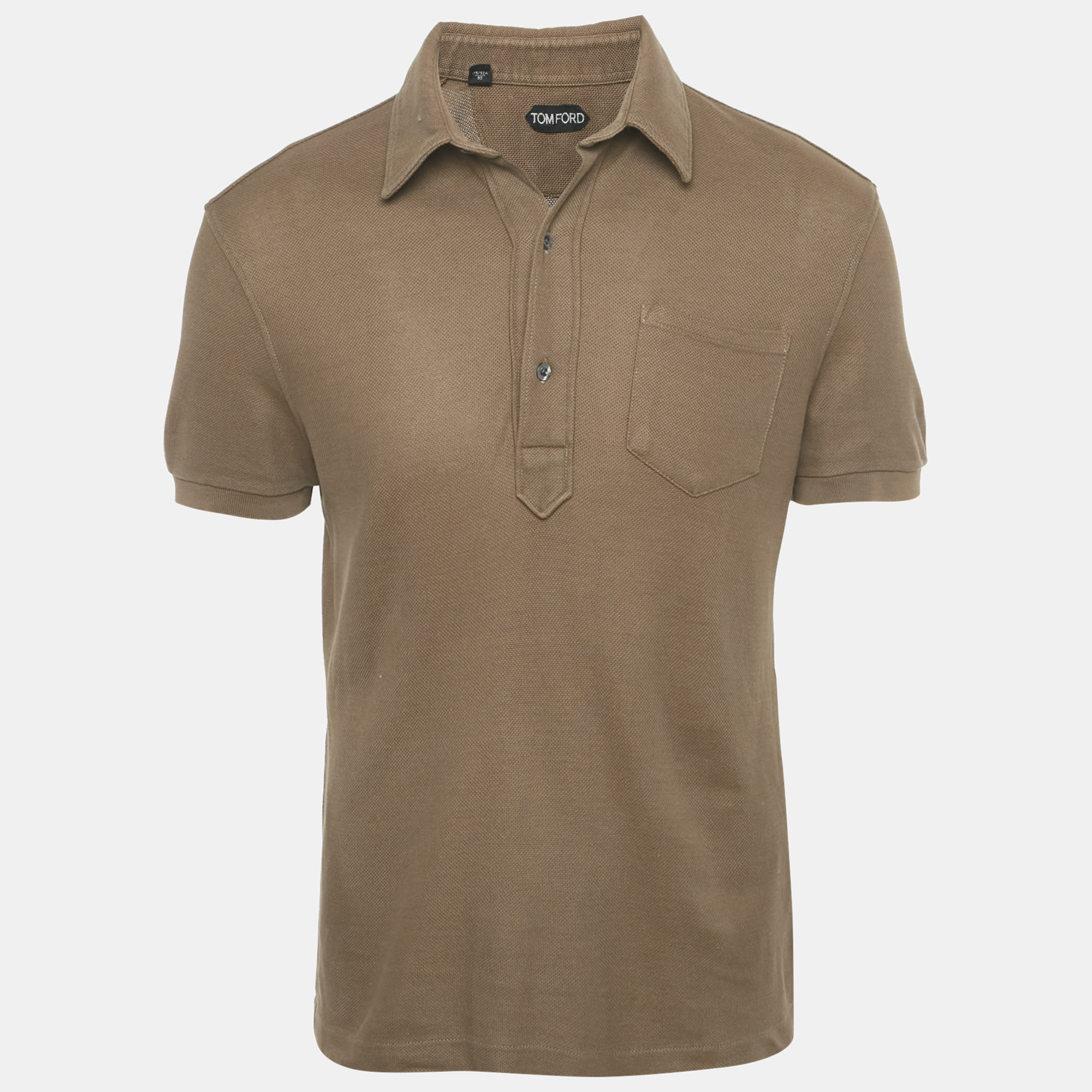 

Tom Ford Brown Cotton Pique Polo T-Shirt M