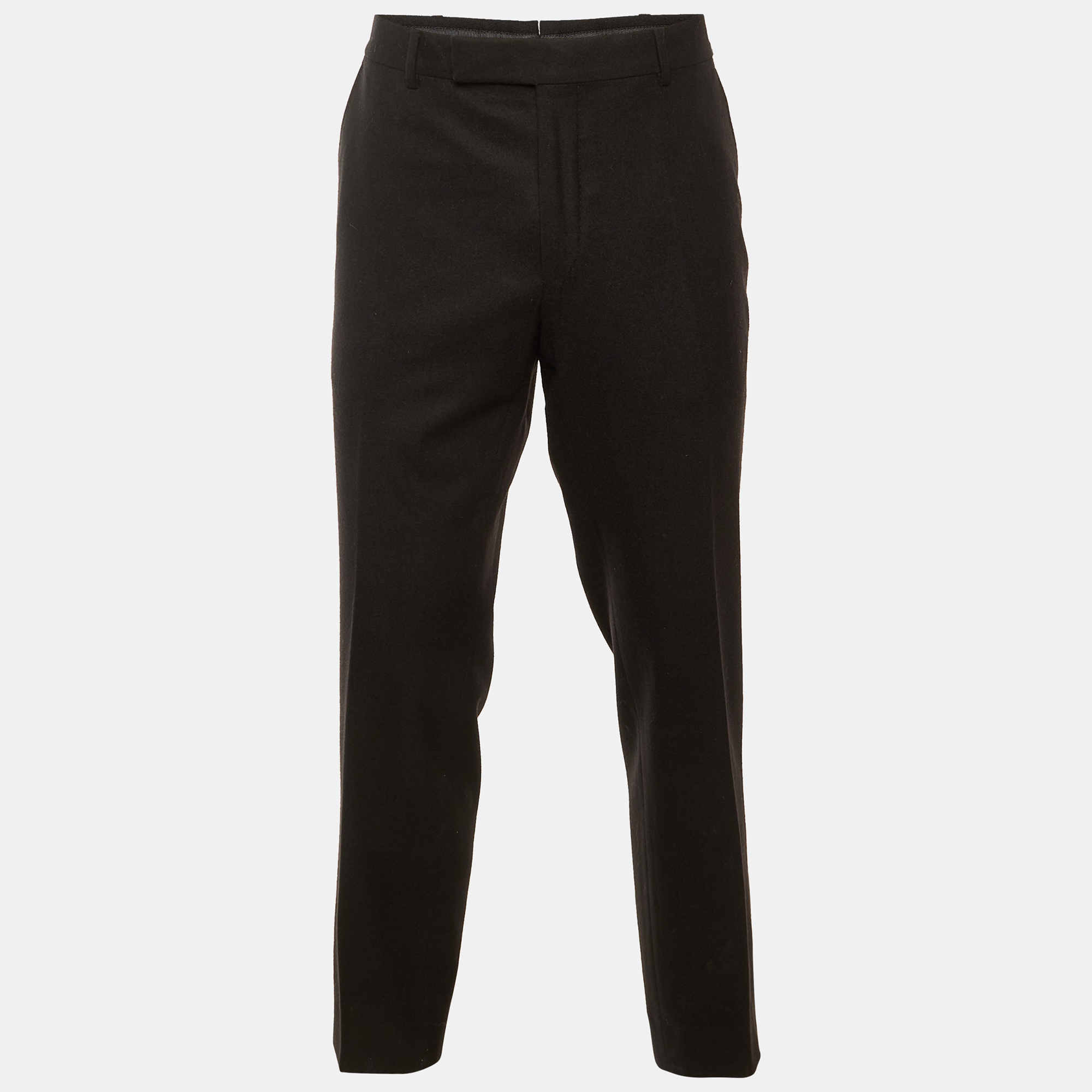 

Tom Ford Black Wool Straight Leg Pants 3XL