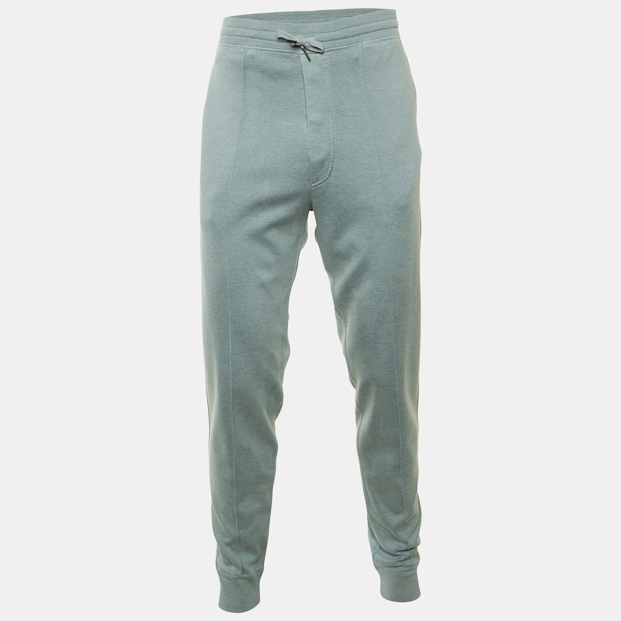 

Tom Ford Light Green Silk & Cotton Jogger Pants L