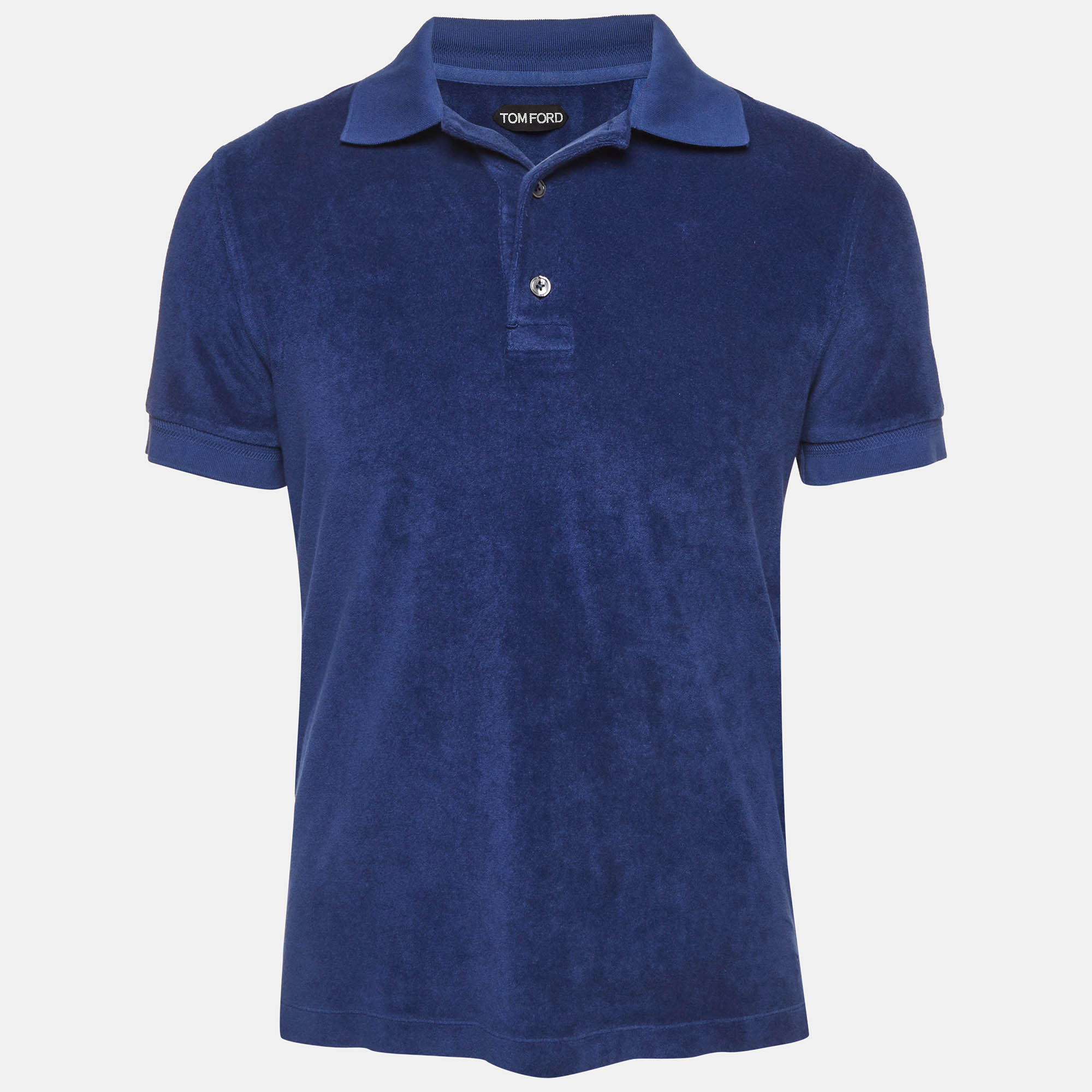 

Tom Ford Blue Terry Polo T-Shirt L