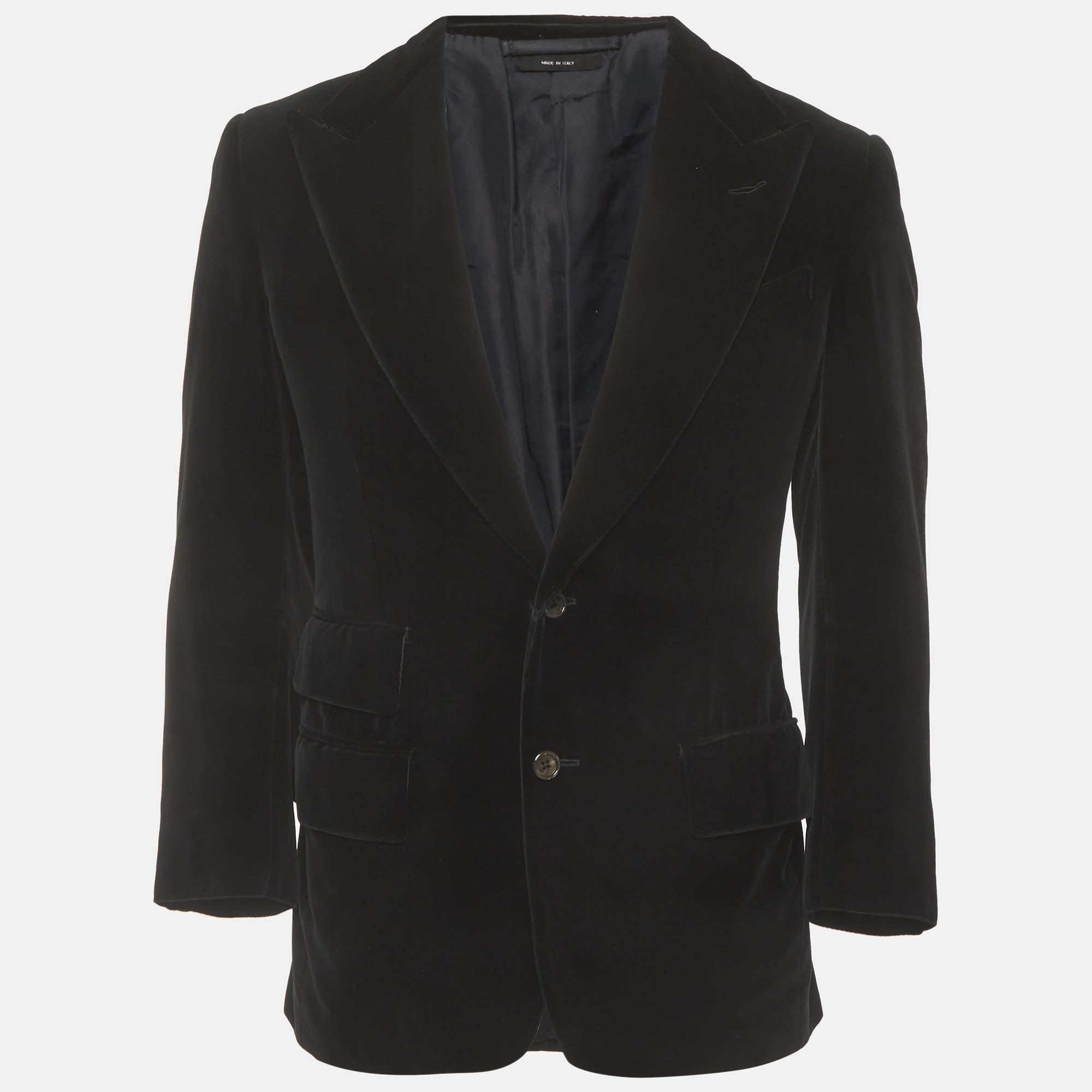 

Tom Ford Black Velvet Single Breasted Regular Fit Blazer XXL