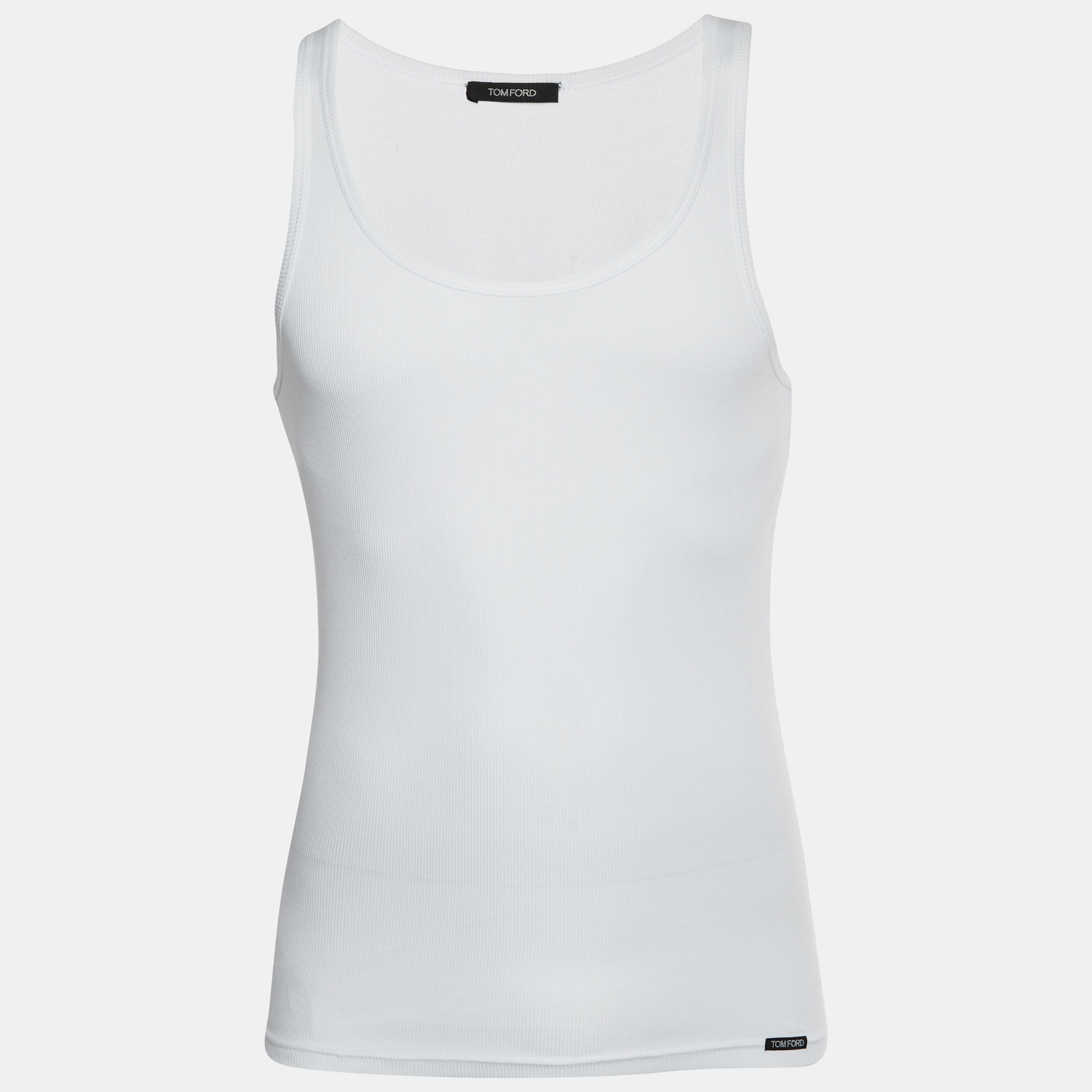 

Tom Ford White Rib Knit Tank Top S