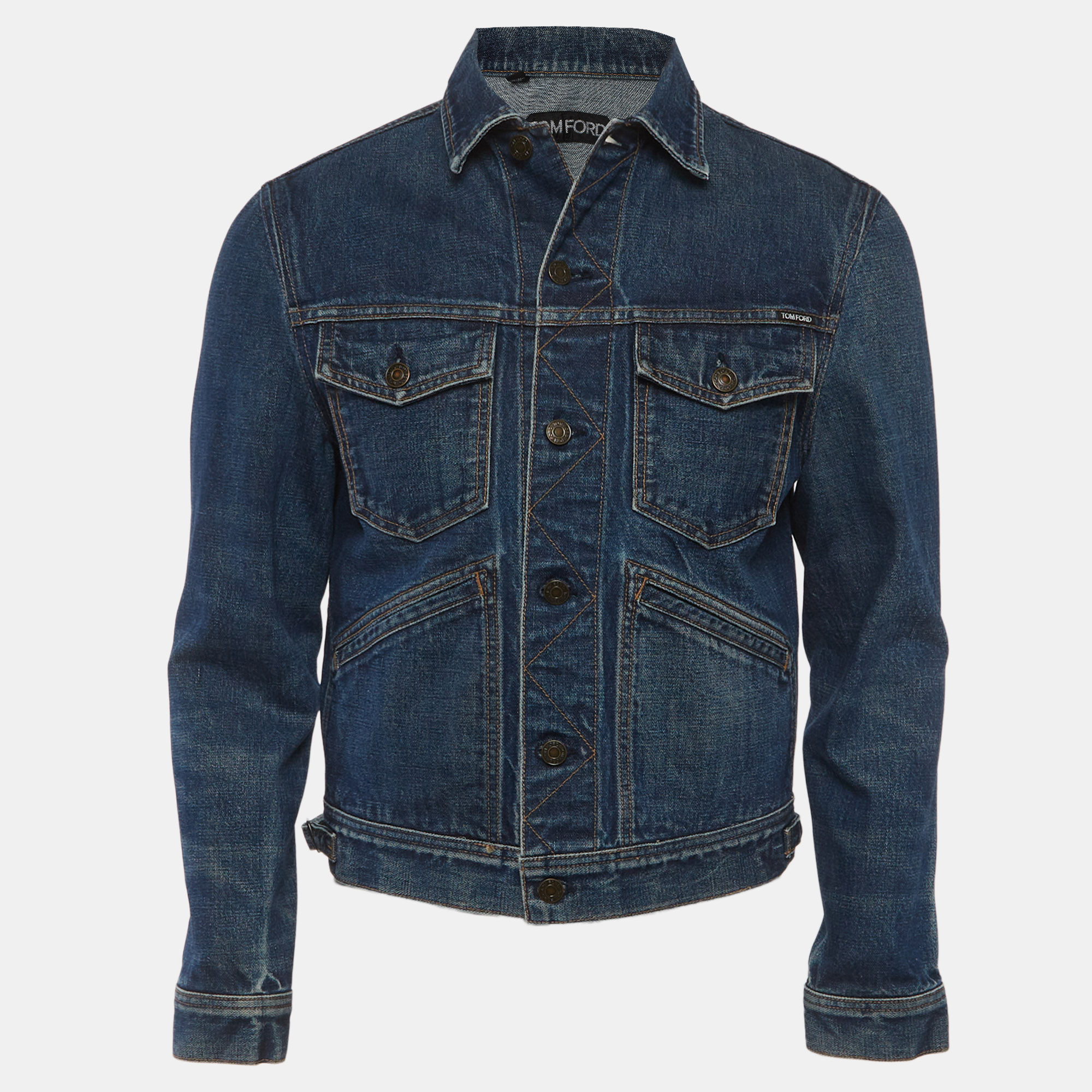 

Tom Ford Blue Denim Button Up Trucker Jacket M