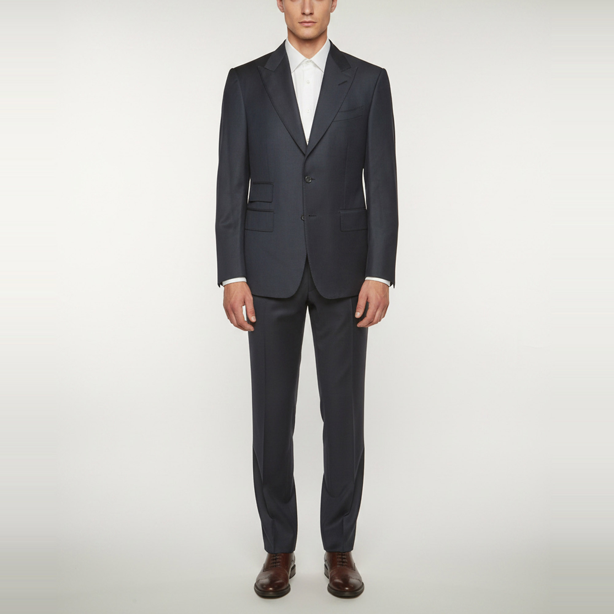 

Tom Ford Navy Blue Wool Shelton Suit and Pants Set XL