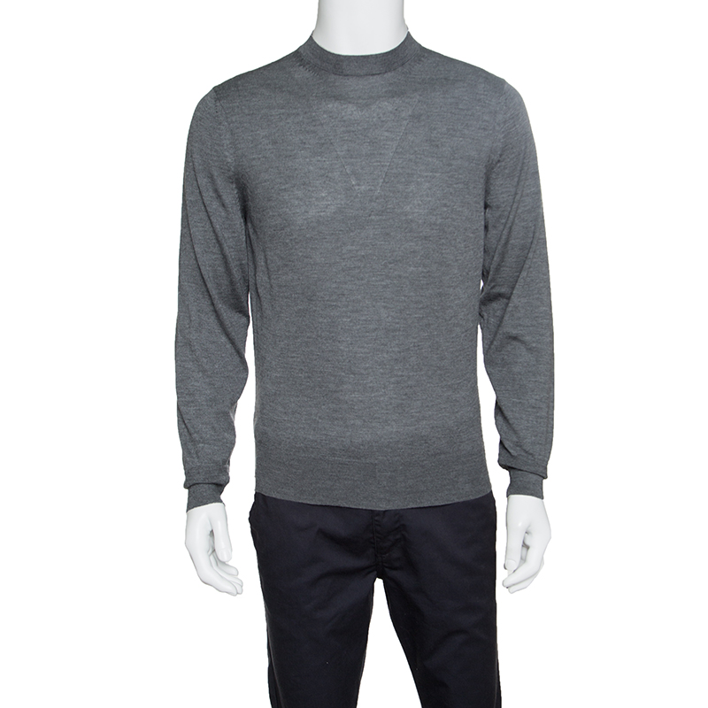 Tom Ford Grey Cashmere and Silk Crew Neck Sweater M Tom Ford | The ...