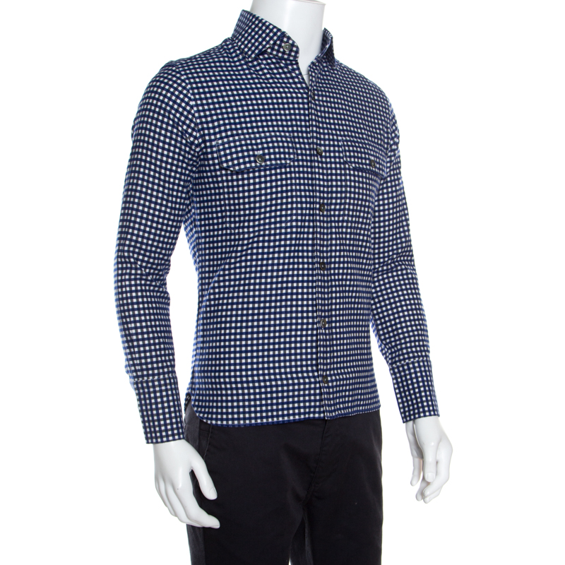 

Tom Ford Multicolor Checked Jacquard Knit Long Sleeve Shirt