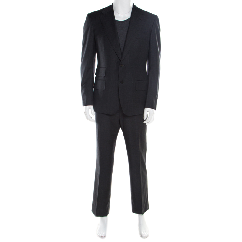 Tom Ford Grey Wool Tailored Suit L