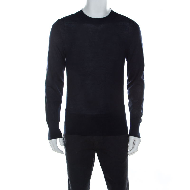 Pre Owned Tom Ford Navy Blue Cashmere Knit Sweater M 