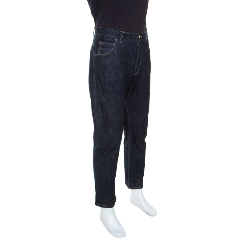

Tom Ford Blue Dark Wash Denim TF002 Slim Fit Jeans