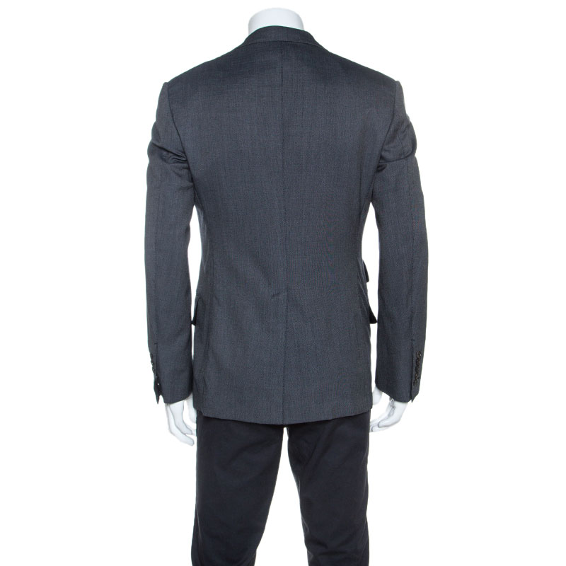 

Tom Ford Grey Wool and Silk Blend Regular Fit Blazer