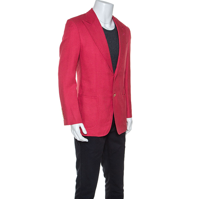 

Tom Ford Coral Pink Silk Woven Sport Coat