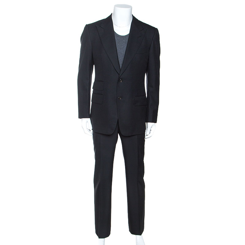 Tom Ford Black Wool Twill Tailored Suit L Tom Ford | The Luxury Closet