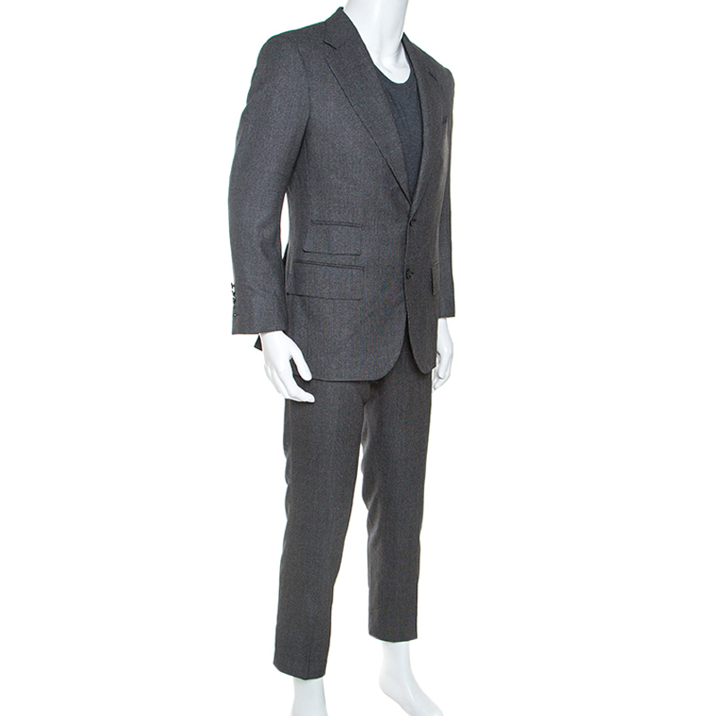 

Tom Ford Charcoal Grey Wool Two Buttoned Suit