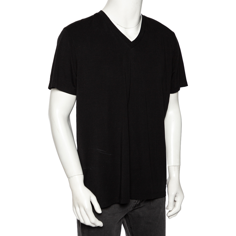 

Tom Ford Black Jersey V-Neck T-Shirt