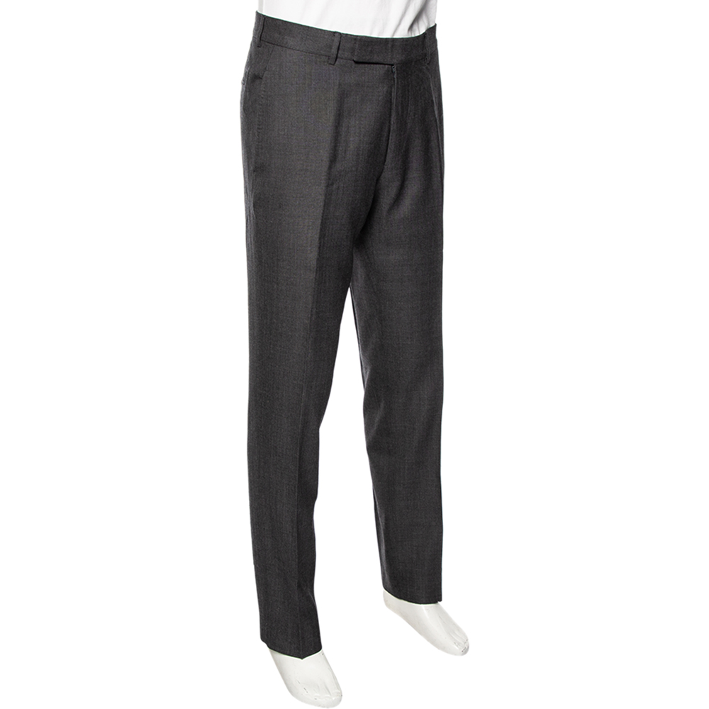

Tom Ford Grey Wool & Silk Tapered Leg Pants