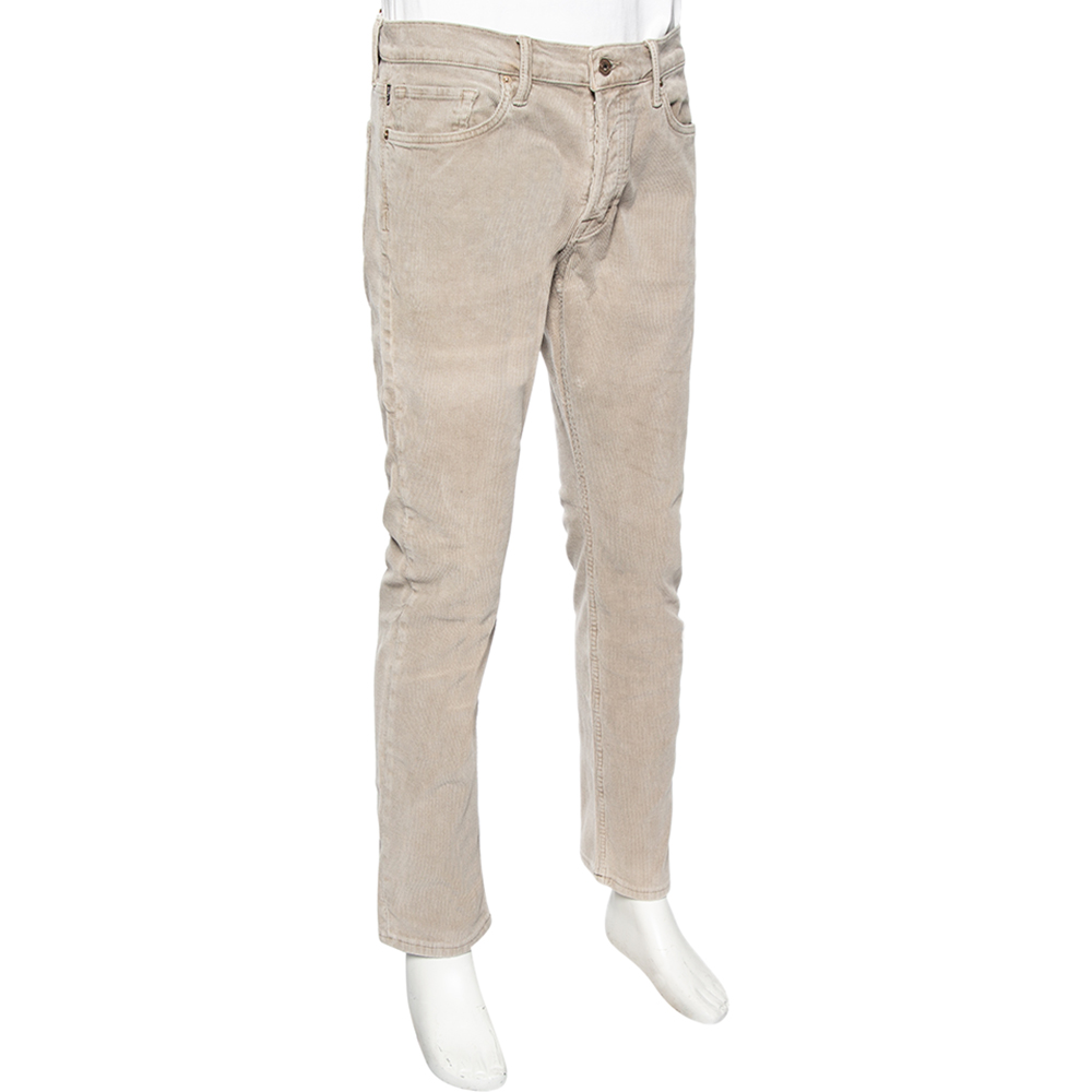 

Tom Ford Grey Corduroy Straight Leg Pants