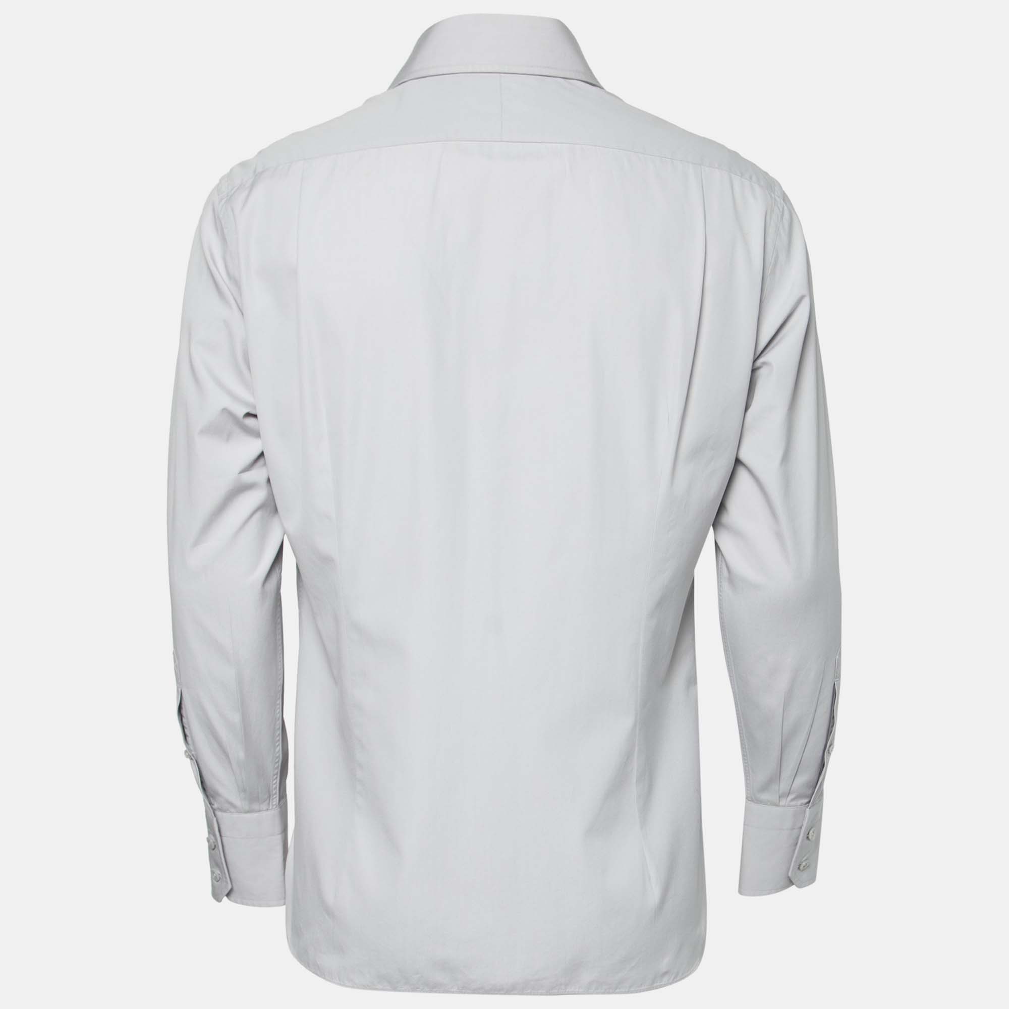 

Tom Ford Grey Cotton Long Sleeve Shirt