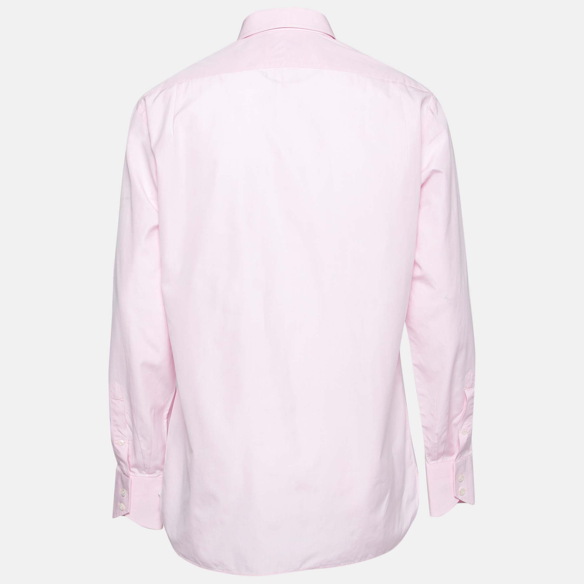 

Tom ford Pink Cotton Long Sleeve Button Front Shirt