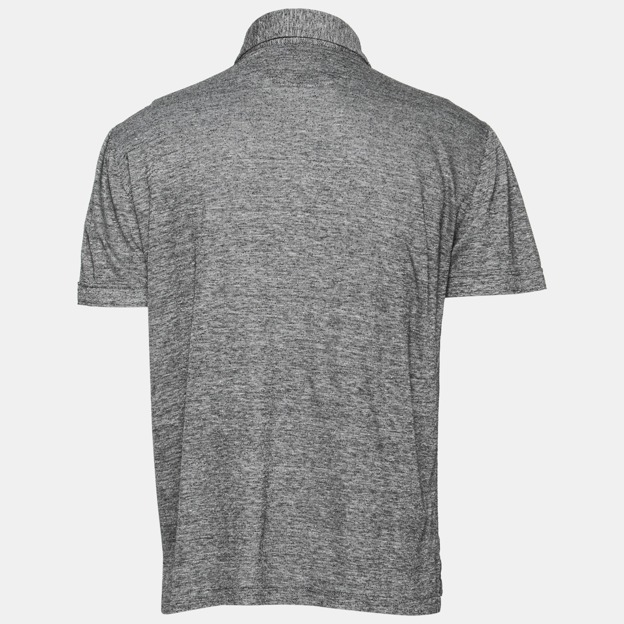

Tom Ford Grey Wool Polo T-Shirt