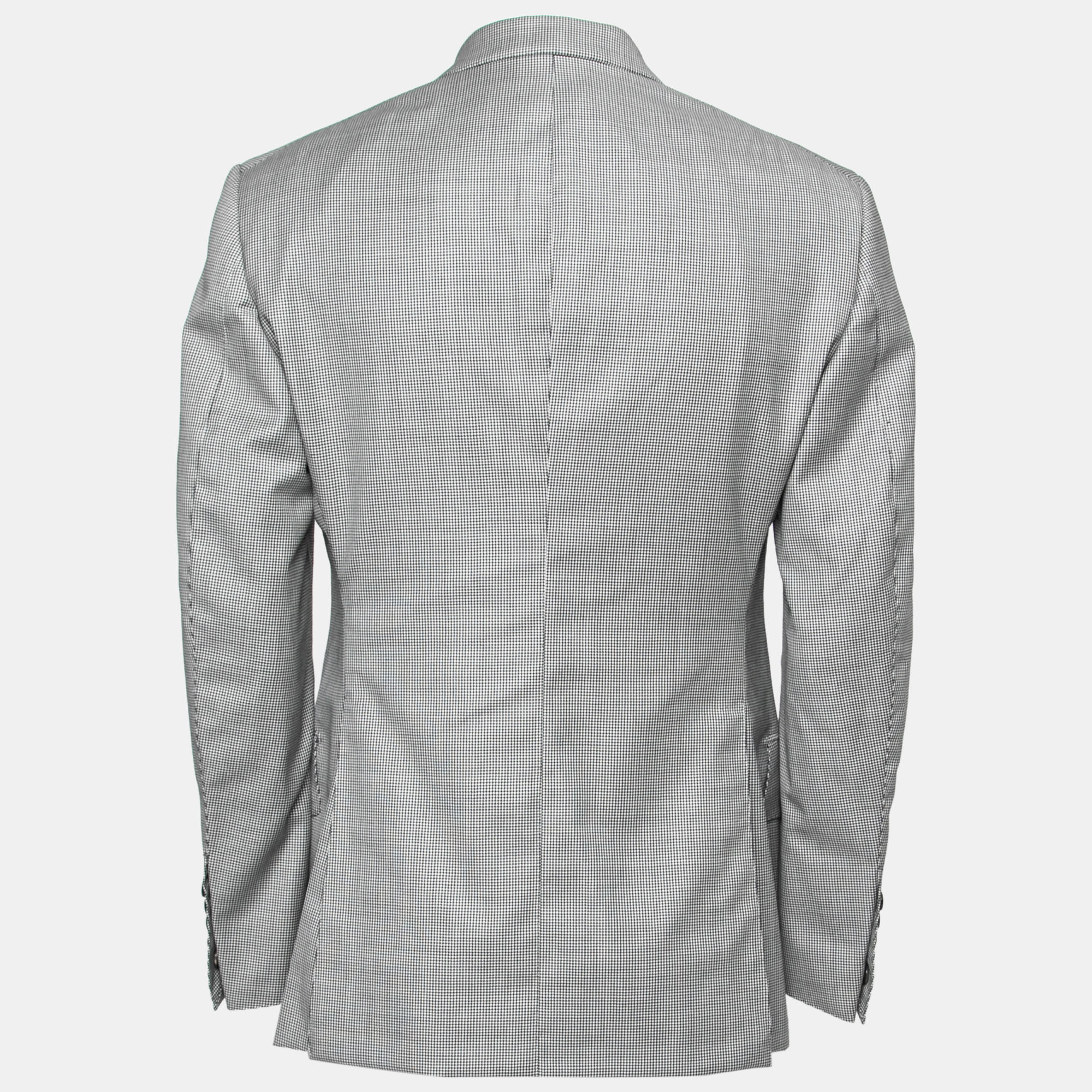 

Tom Ford Monochrome Wool Button Front Blazer, Black