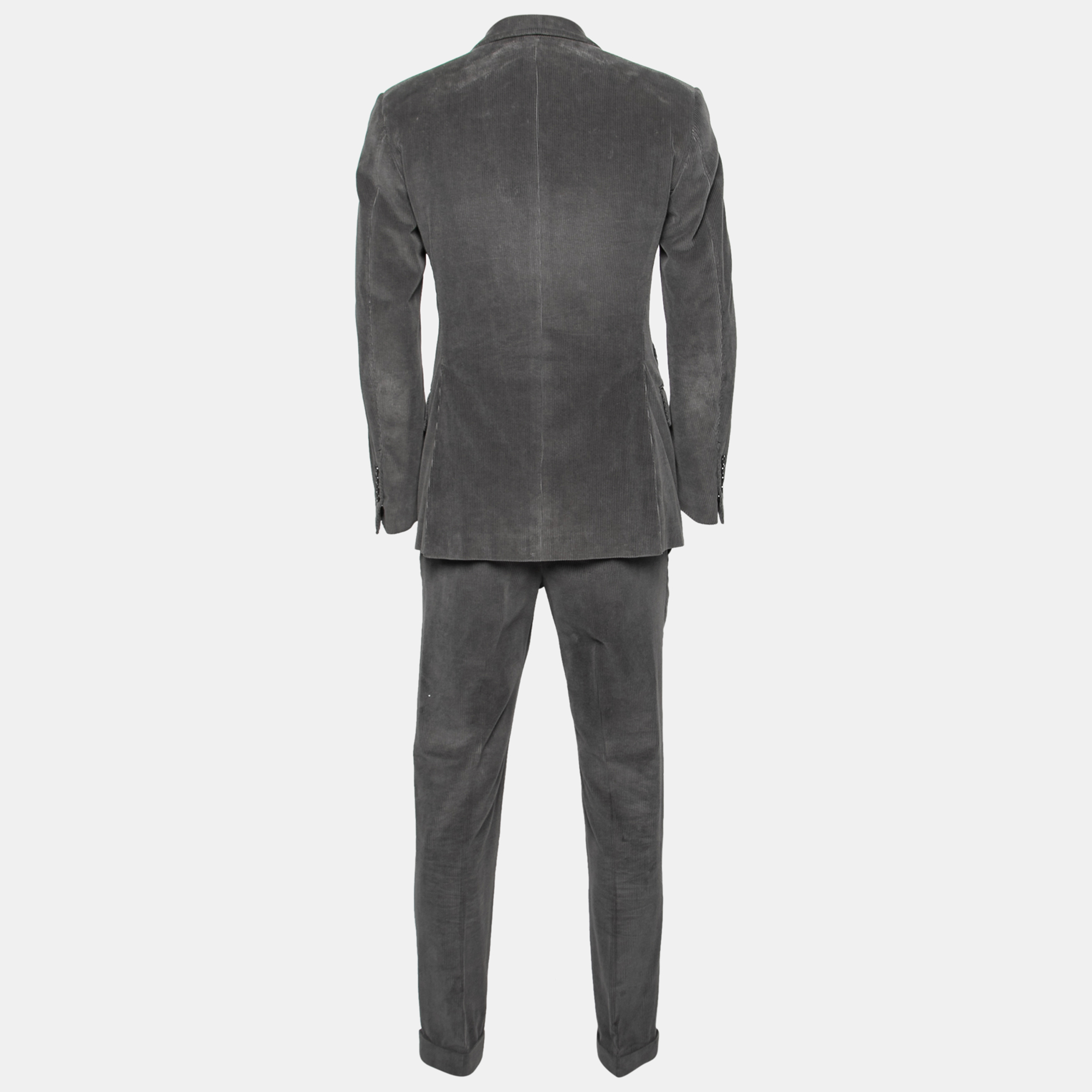 

Tom Ford Grey Corduroy Single-Breasted Suit