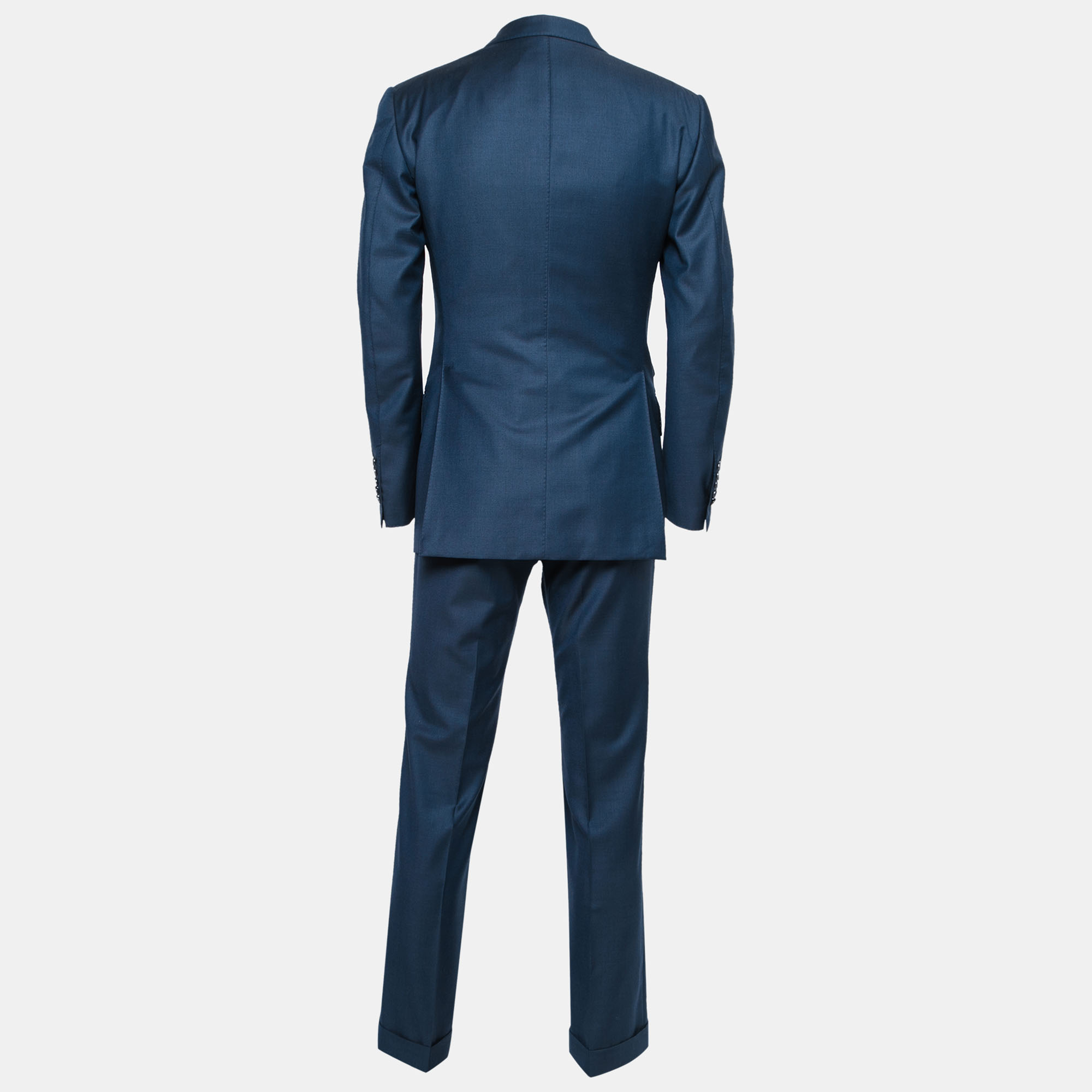 

Tom Ford Navy Blue Wool Single Breasted Three Piece Suit