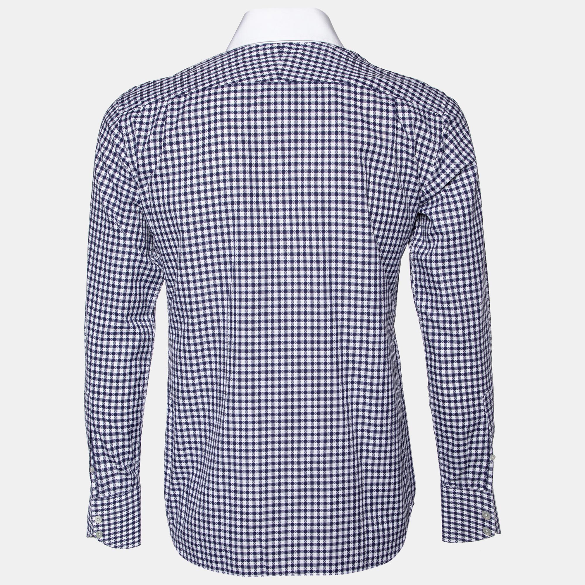 

Tom Ford Blue Checked Cotton Shirt