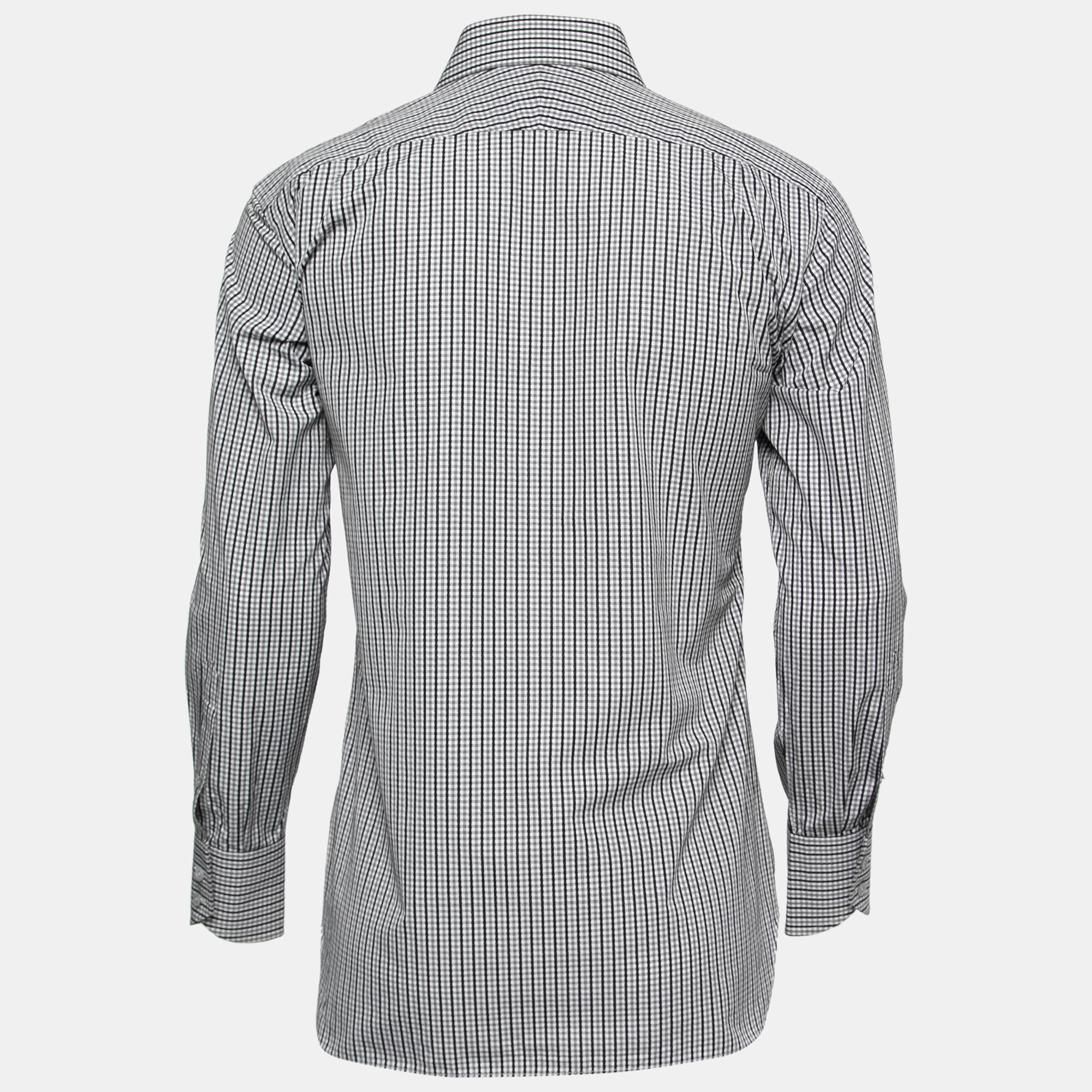 

Tom Ford Grey Checked Cotton Shirt