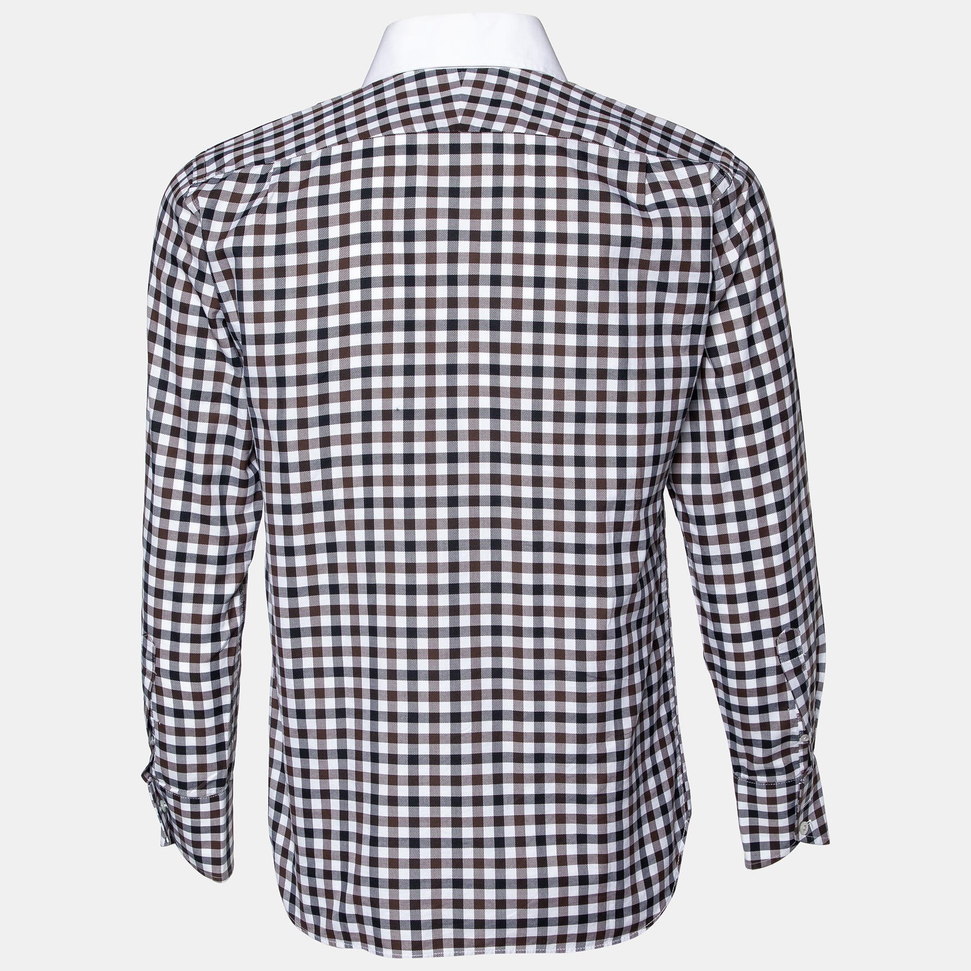 

Tom Ford Brown Checked Cotton Shirt