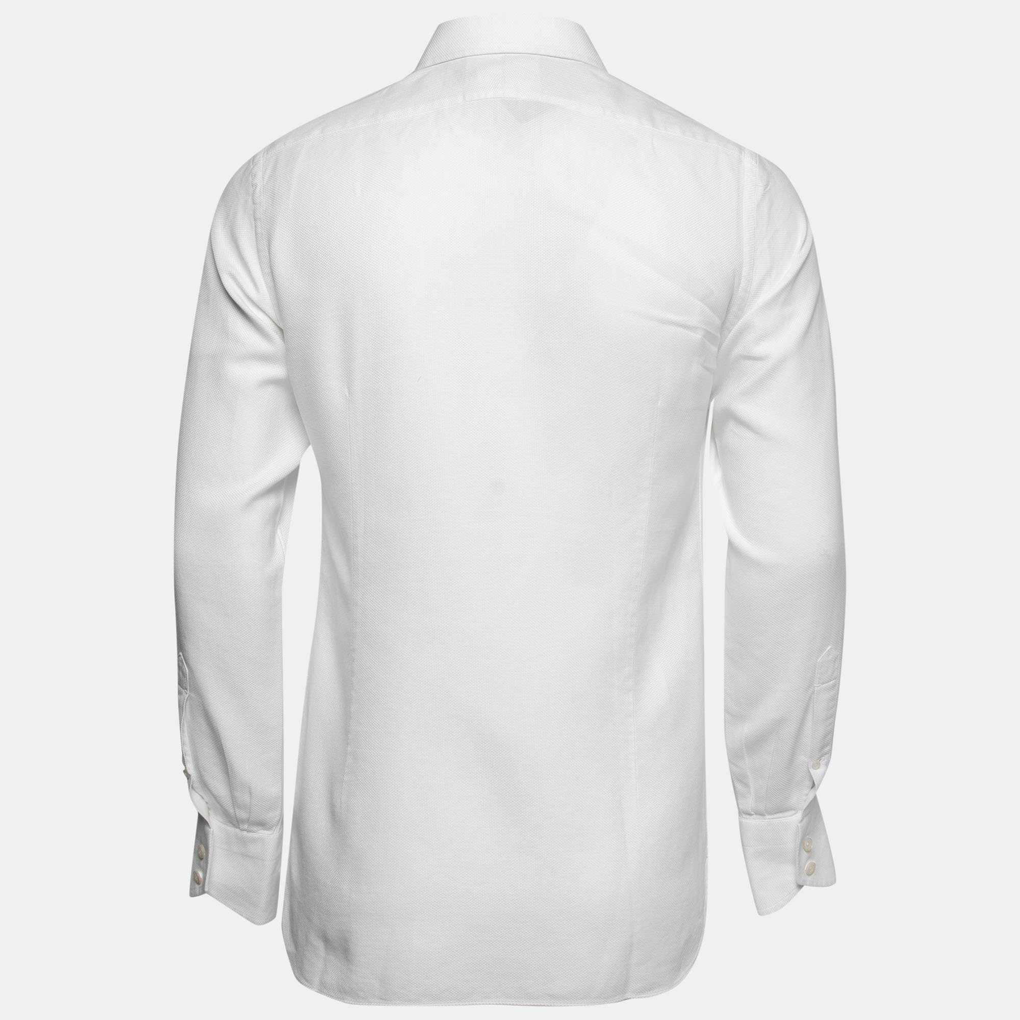 

Tom Ford White Cotton Cutaway Collar Shirt