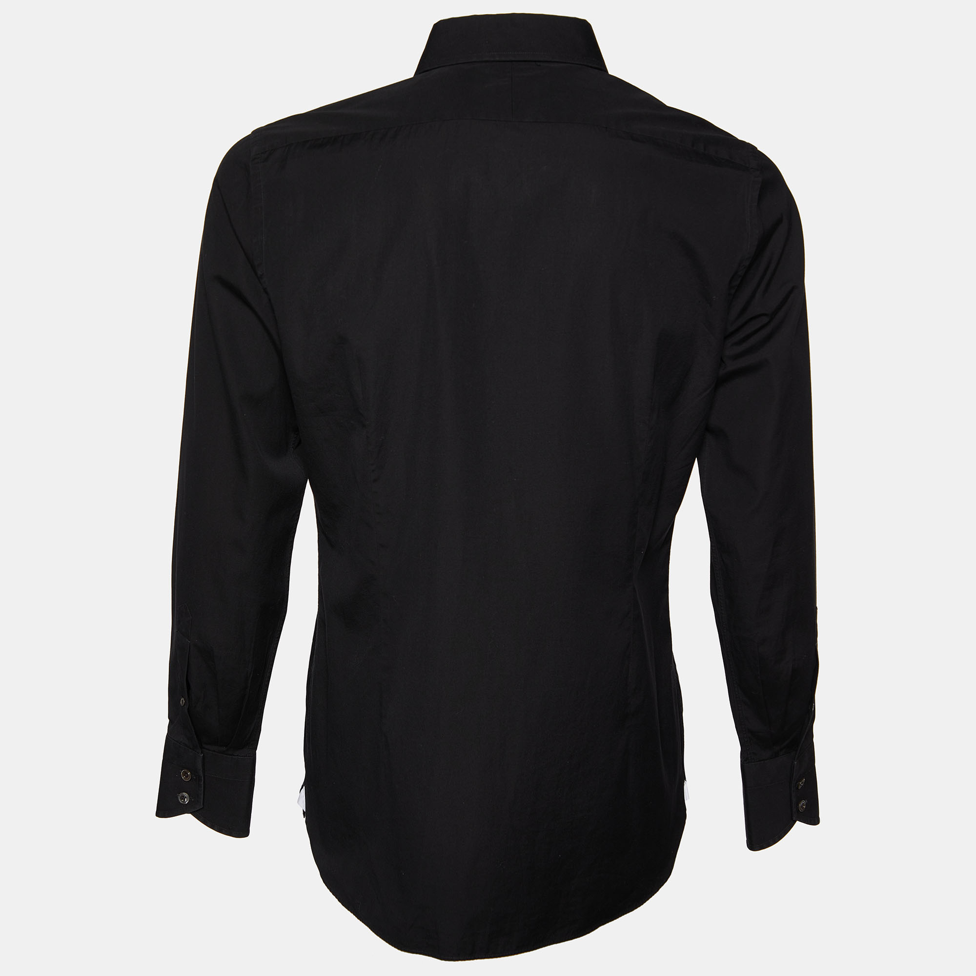 

Tom Ford Black Cotton Button Front Shirt