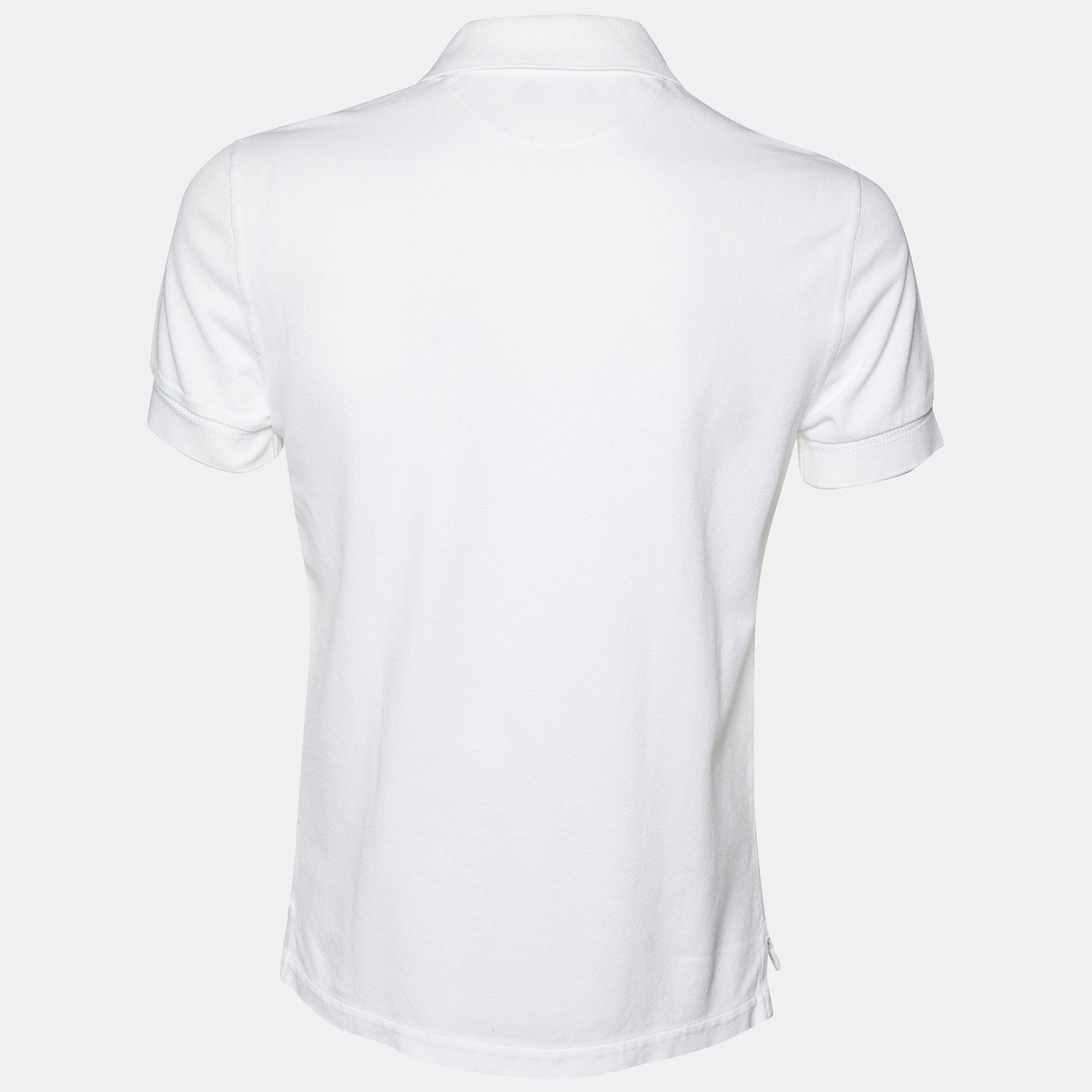 

Tom Ford White Cotton Pique Polo T-Shirt