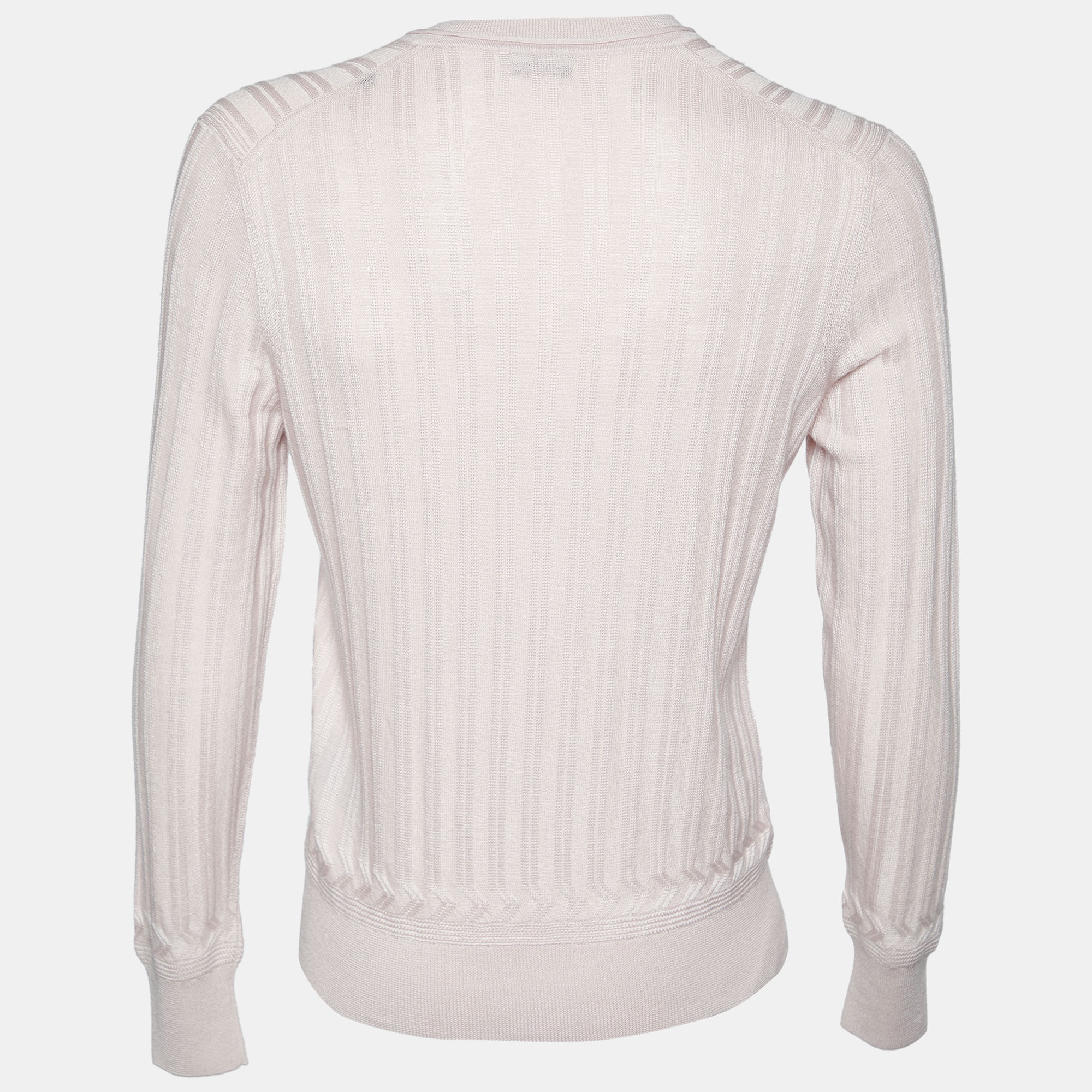 

Tom Ford Pink Cashmere & Silk V-Neck Sweater