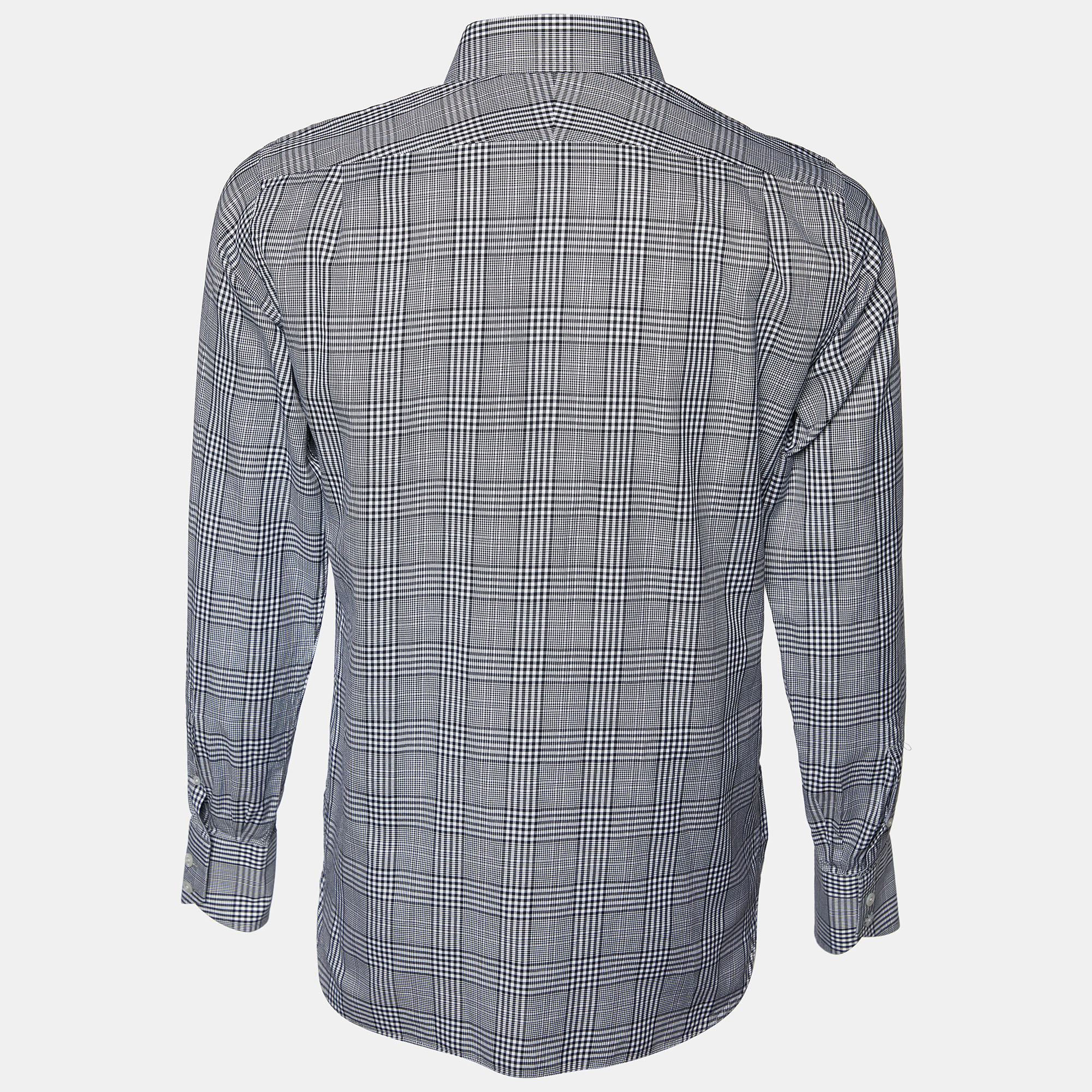 

Tom Ford Black Checkered Cotton Button Front Shirt