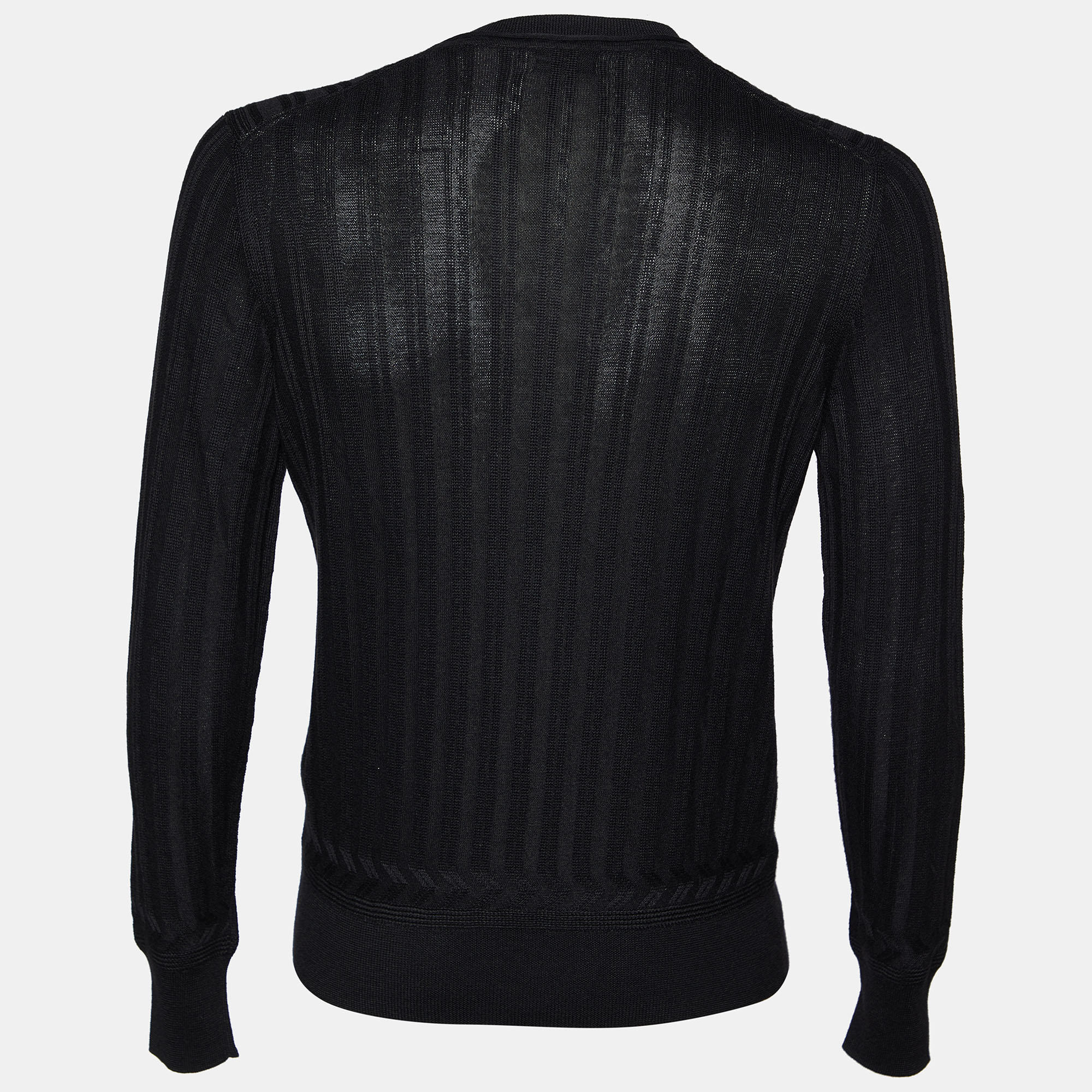 

Tom Ford Black Cashmere & Silk Knit V-Neck Pullover