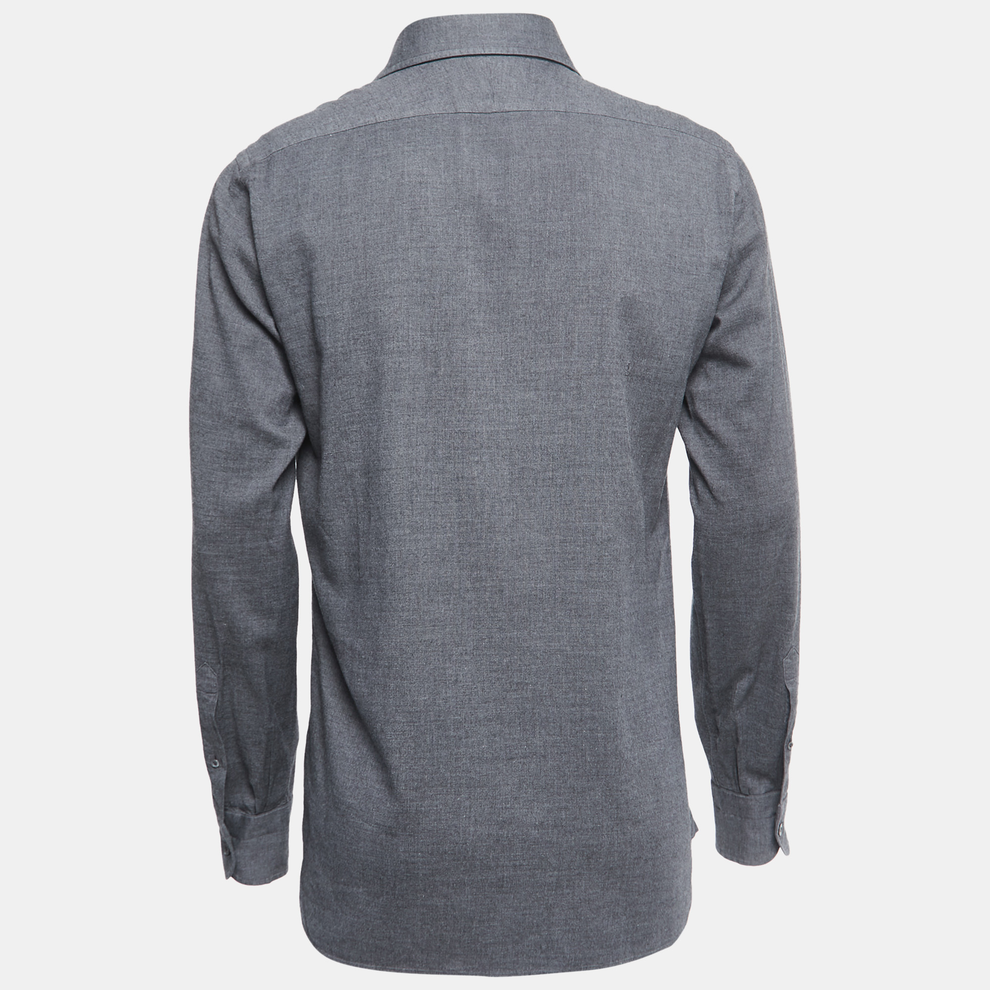 

Tom Ford Grey Cotton Blend Button Front Shirt