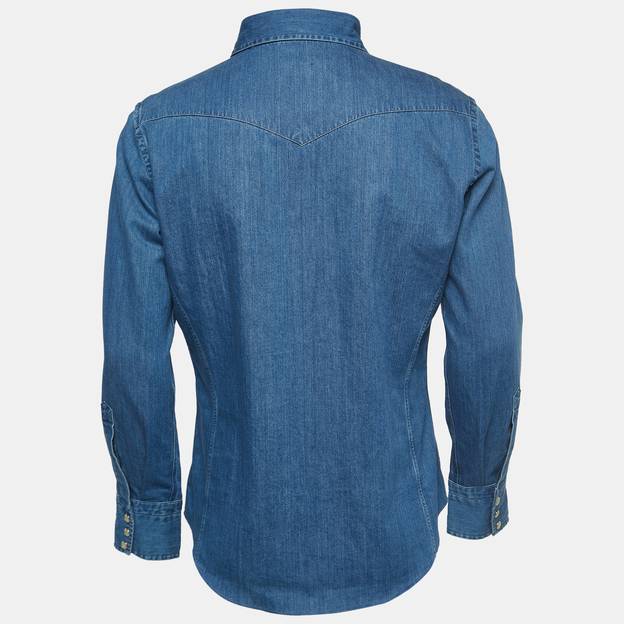 

Tom Ford Blue Denim Button Front Full Sleeve Shirt