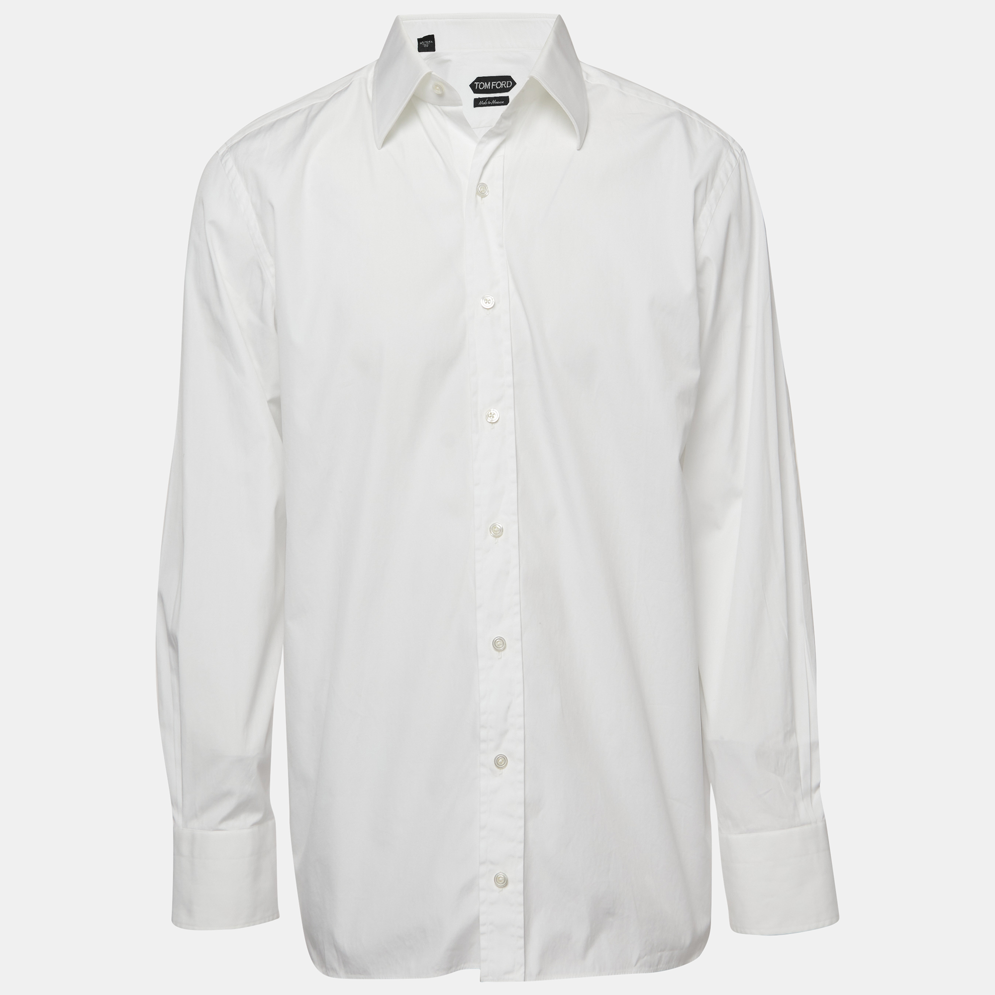 Pre-owned Tom Ford White Cotton Button Front Shirt 2xl