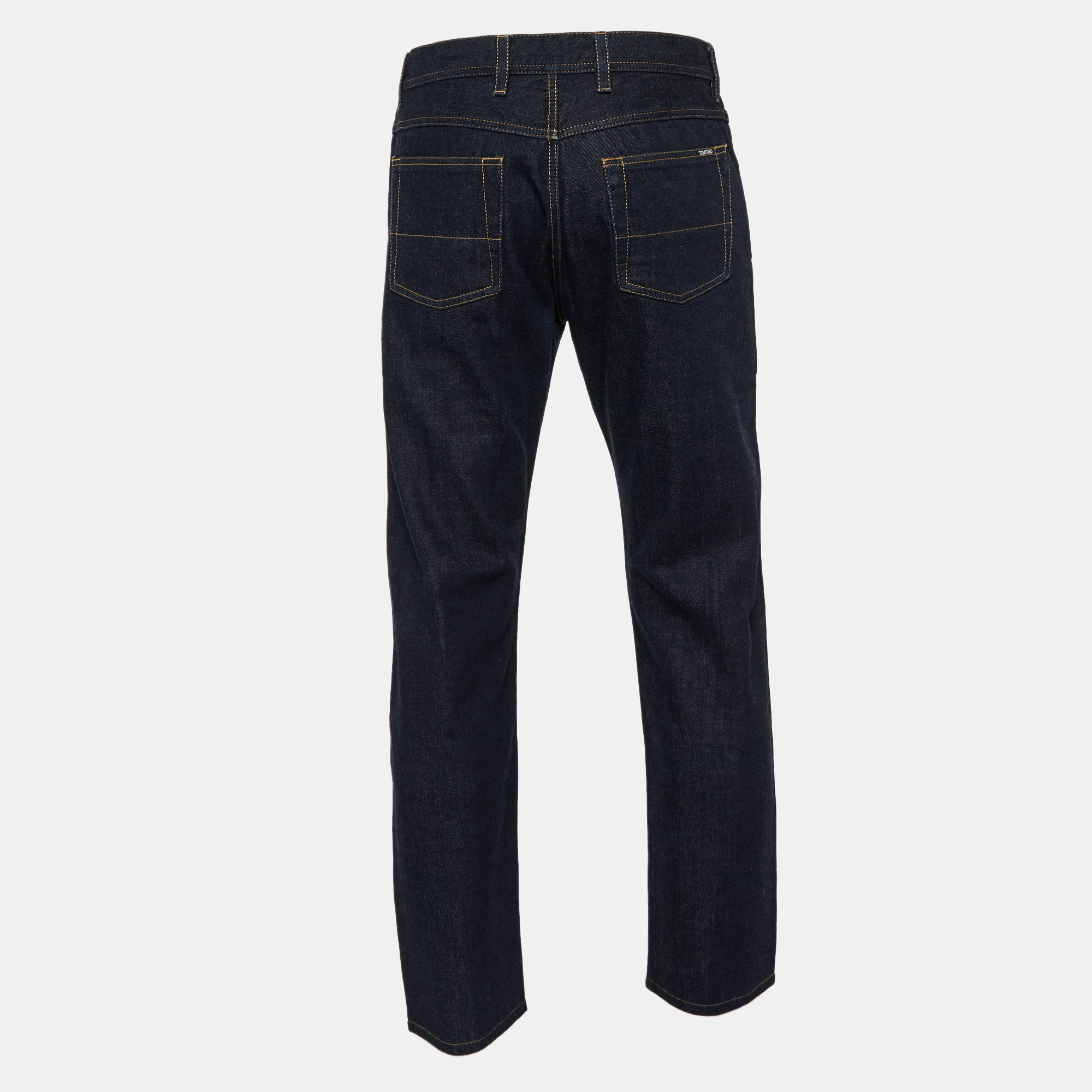 

Tom Ford Navy Blue Denim Straight Leg Jeans