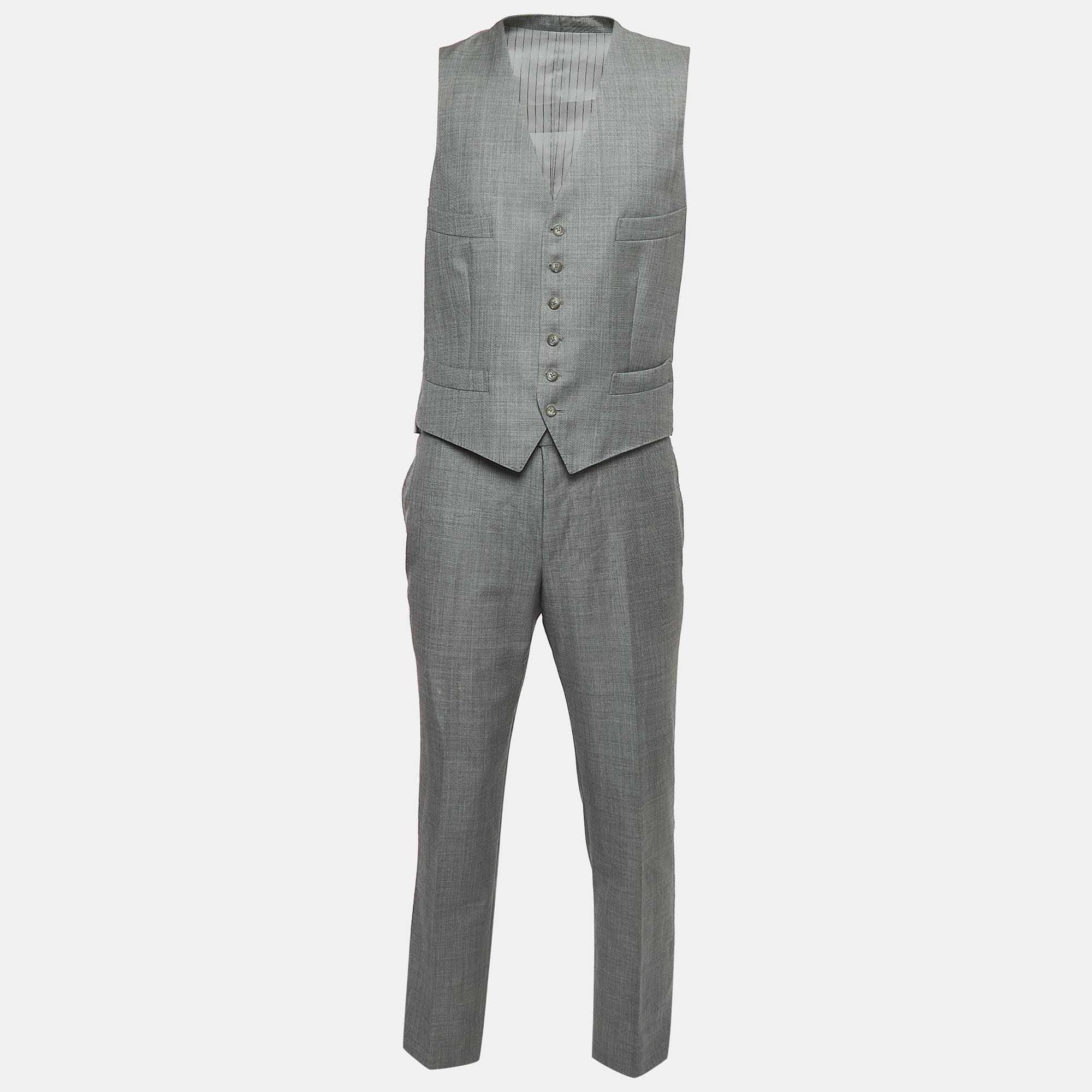 

Tom Ford Grey Wool Tailored 3 Piece Suit