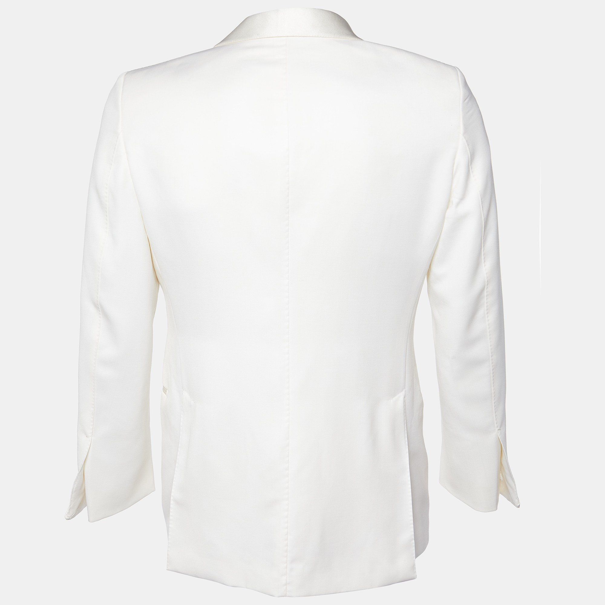 

Tom Ford Off-White Wool & Mohair Satin Detail Tuxedo Blazer